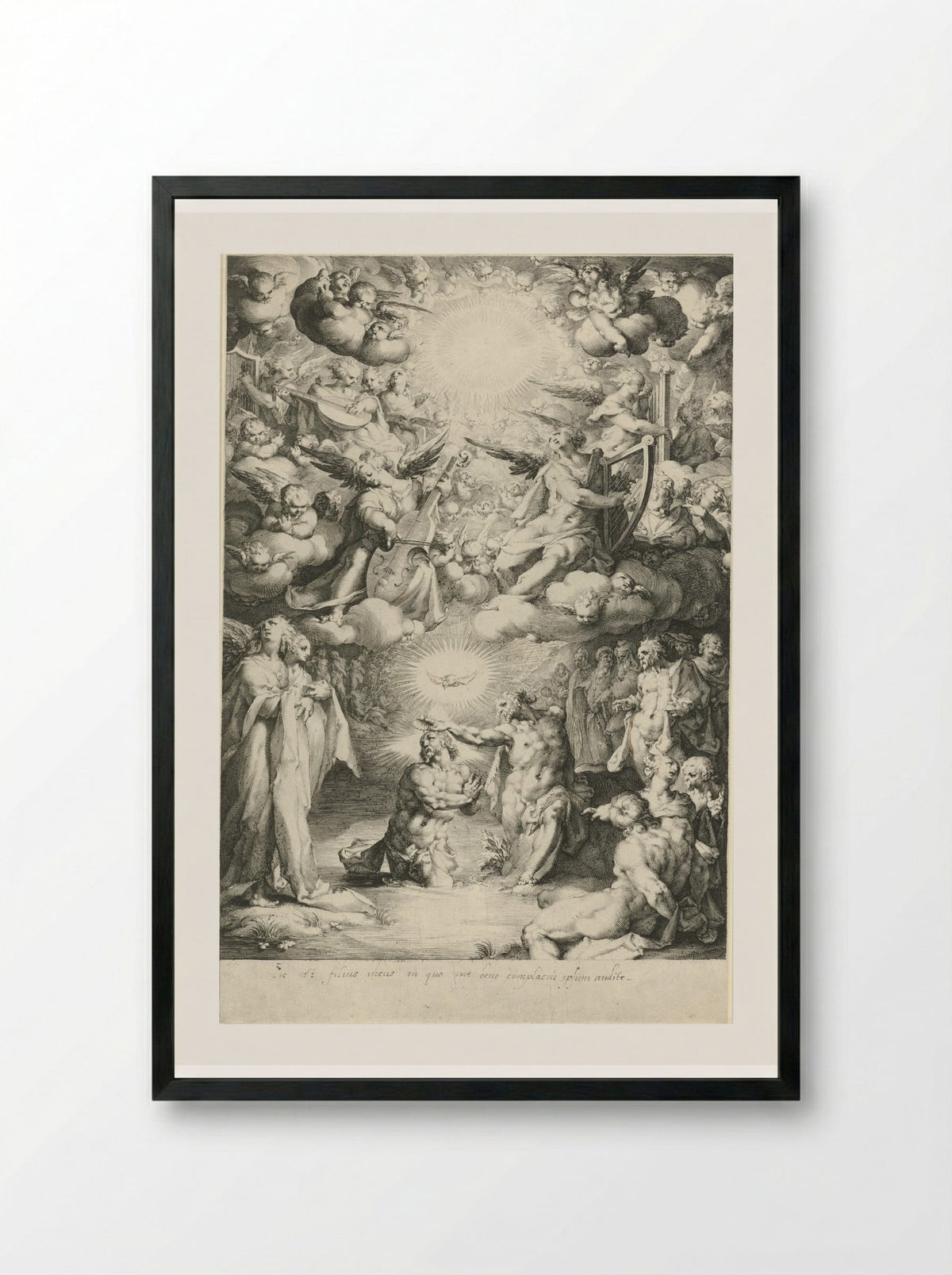 The Baptism of Christ - Jan Harmensz. Muller - Framed Print Black