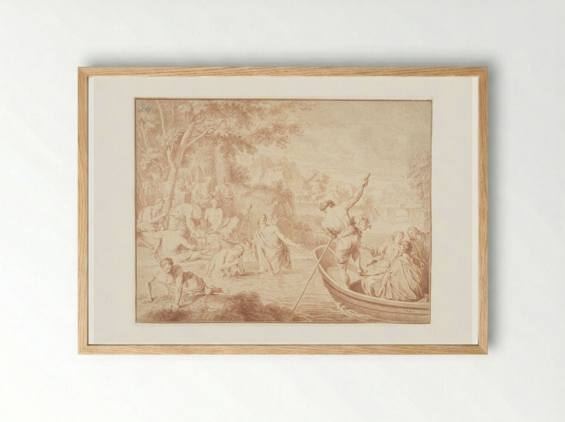 The Baptism of Christ - Louis Fabritius Dubourg - Framed Print Wood
