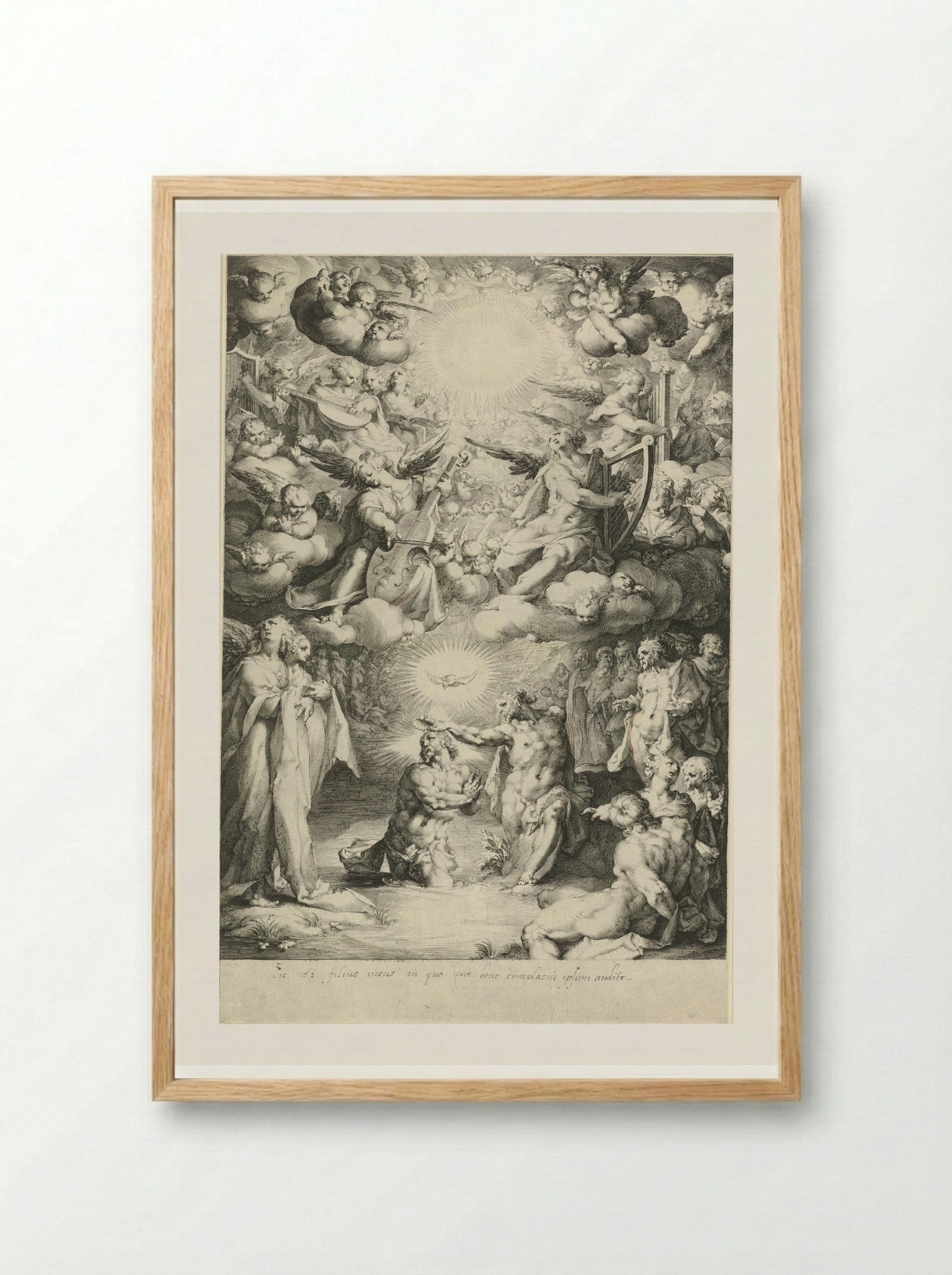 The Baptism of Christ - Jan Harmensz. Muller - Framed Print Wood