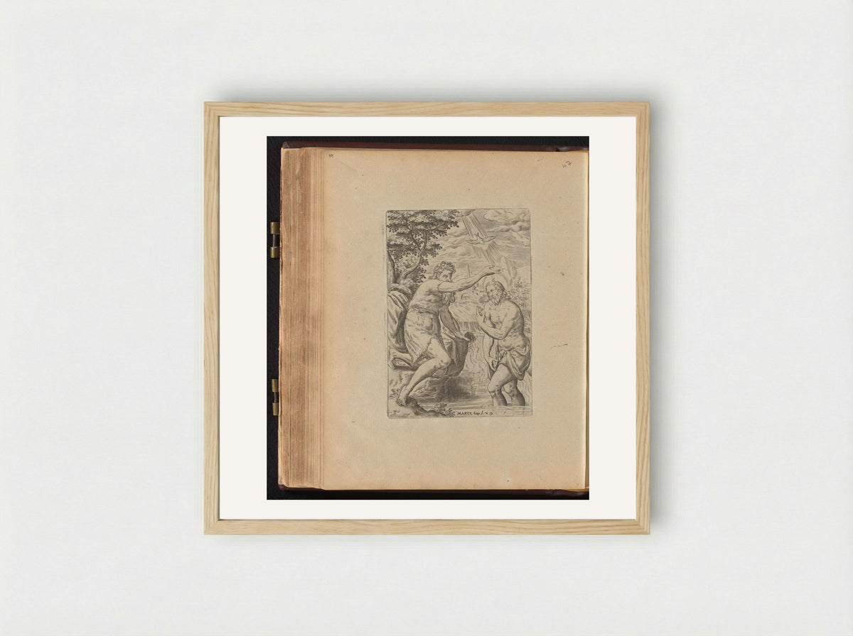 The Baptism of Christ - Abraham de Bruyn - Framed Print Wood