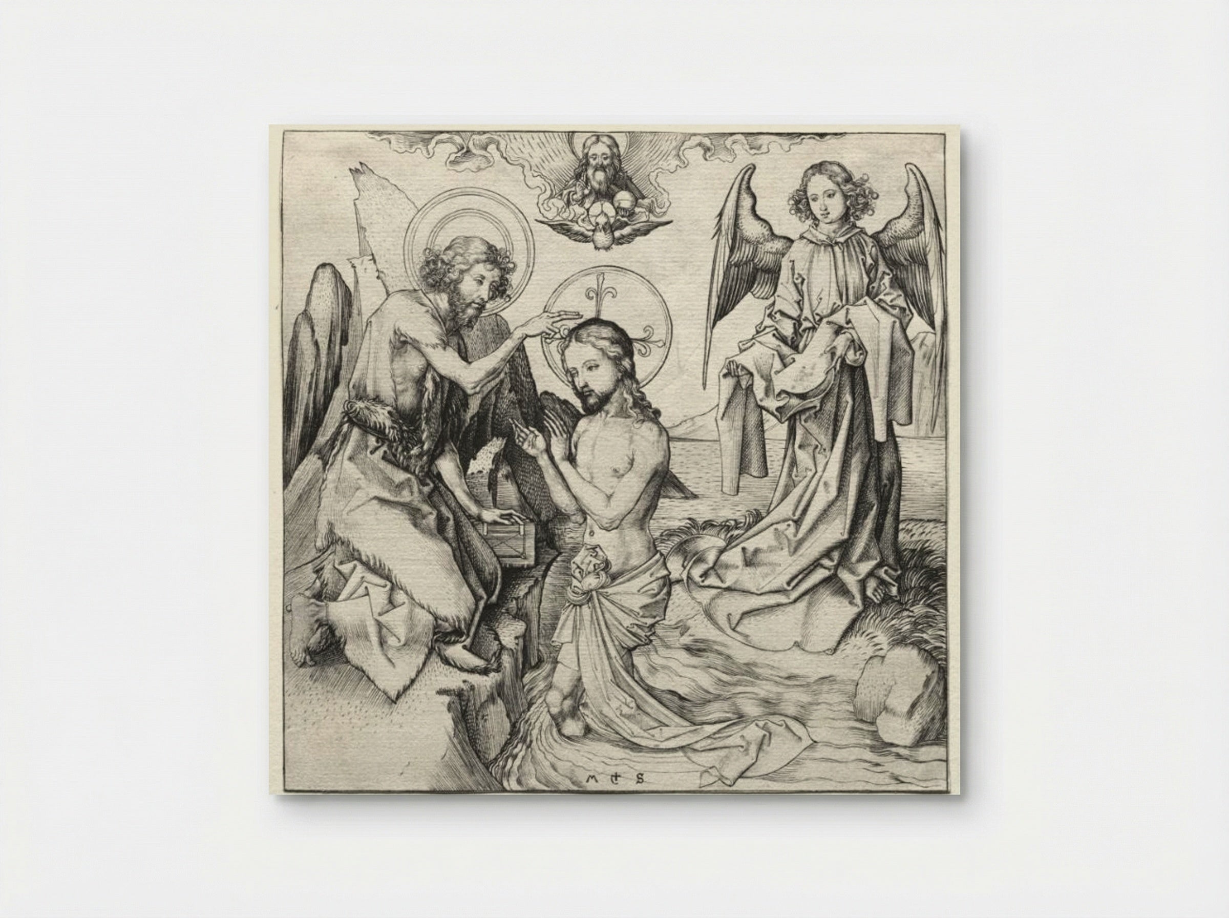 The Baptism of Christ - Martin Schongauer - Poster