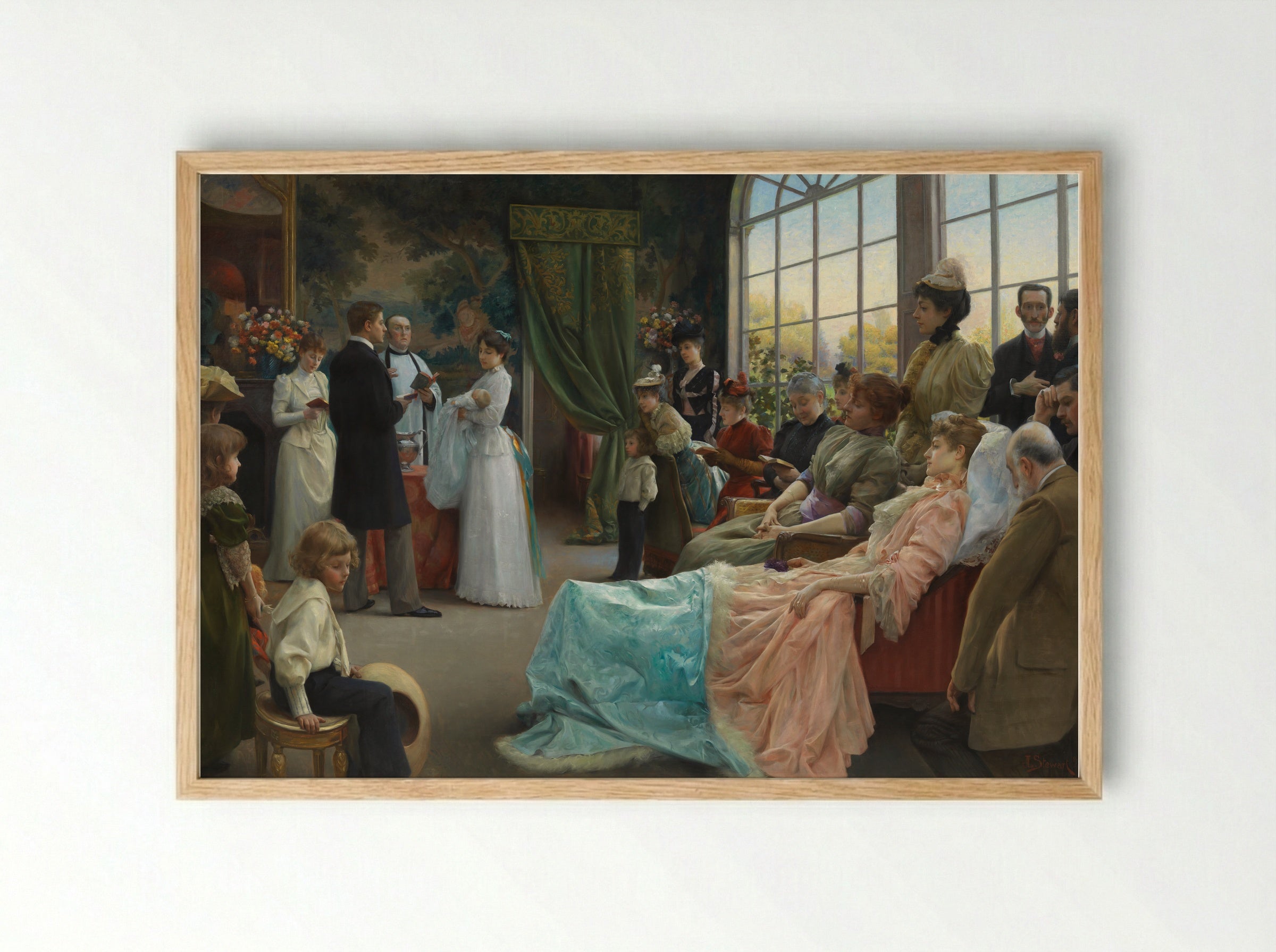 The Baptism - Julius LeBlanc Stewart - Framed Print Wood