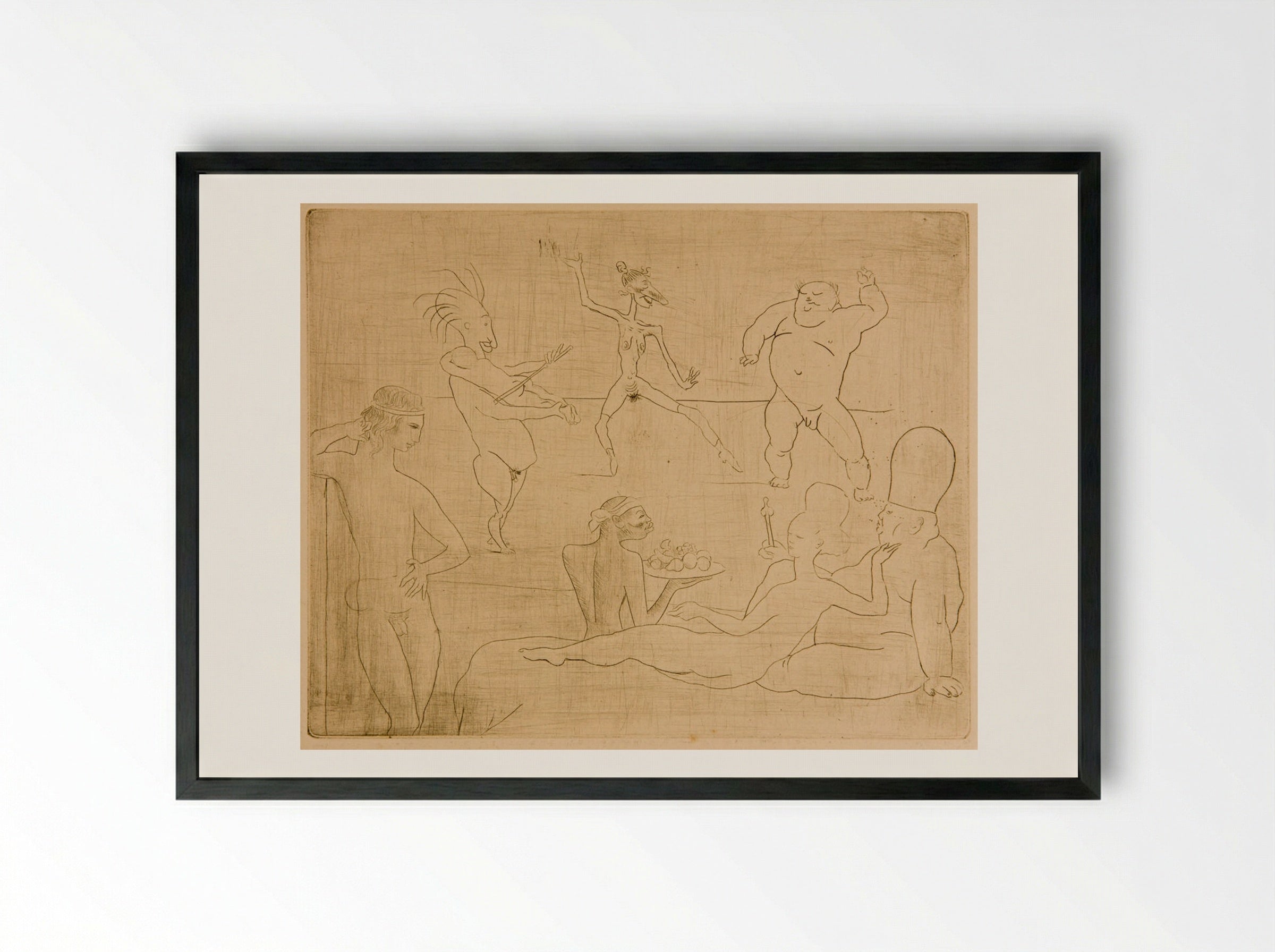 The Barbarian Dance (Before Salomé and Herod) - Pablo Picasso - Framed Print Black