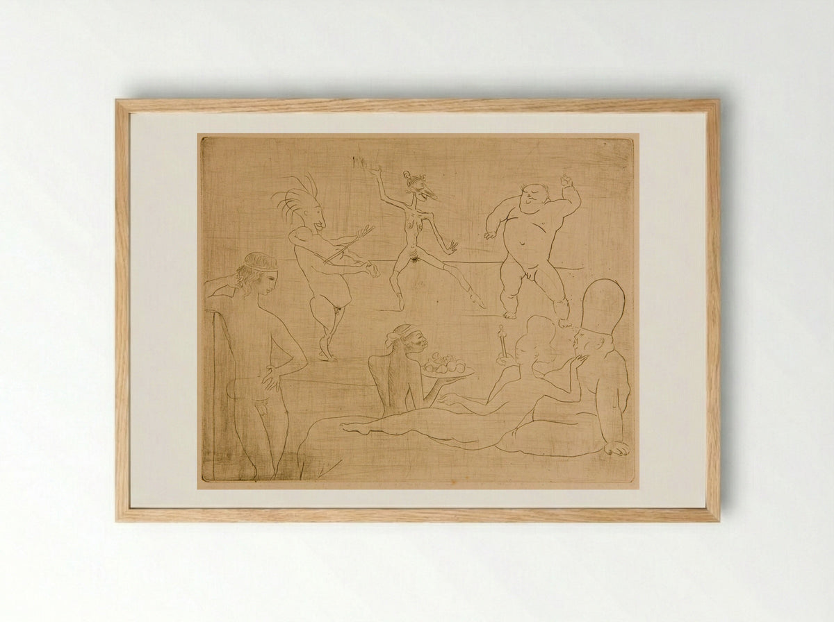 The Barbarian Dance (Before Salomé and Herod) - Pablo Picasso - Framed Print Wood