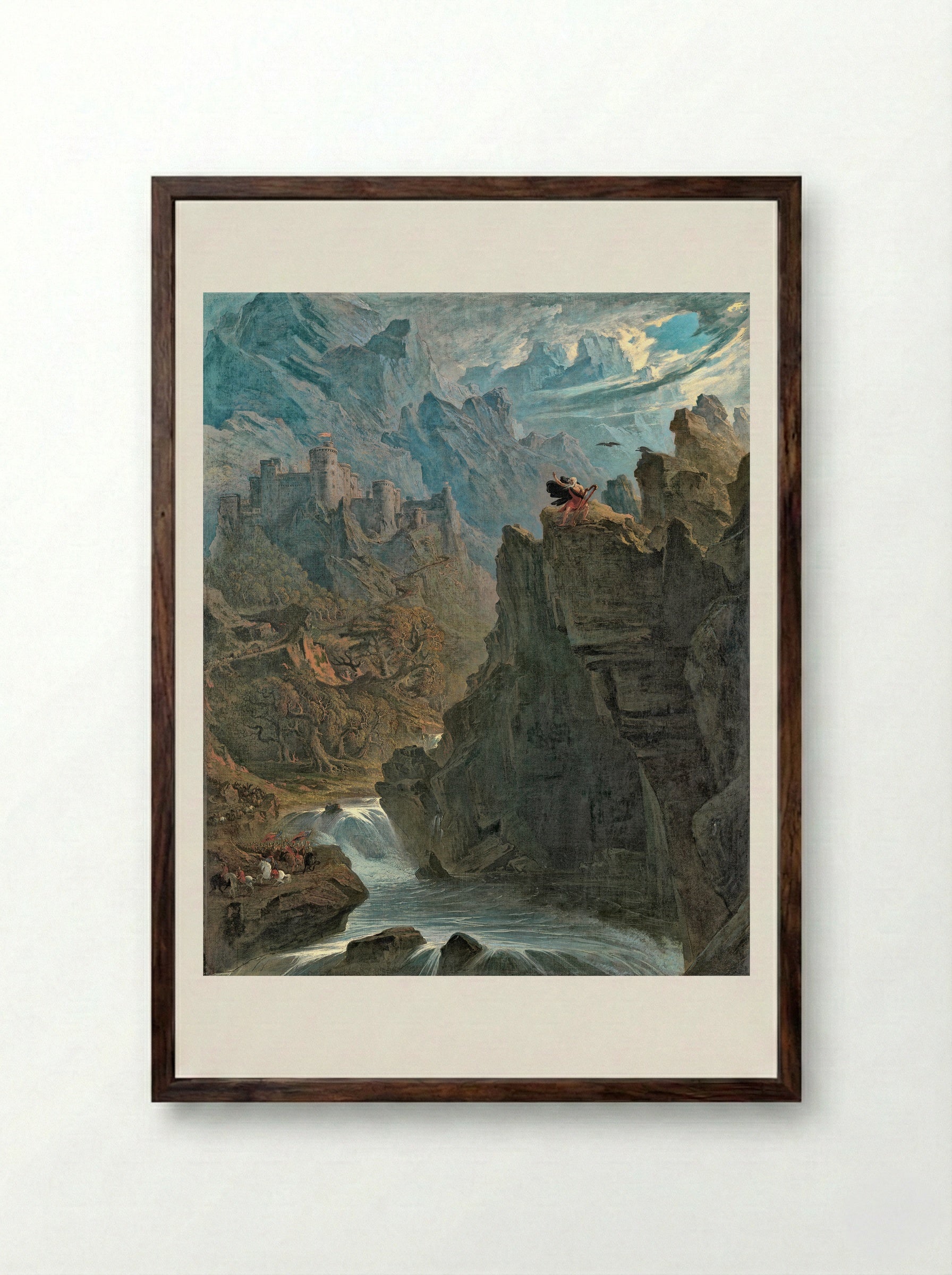 The Bard - John Martin - Framed Print Dark Wood