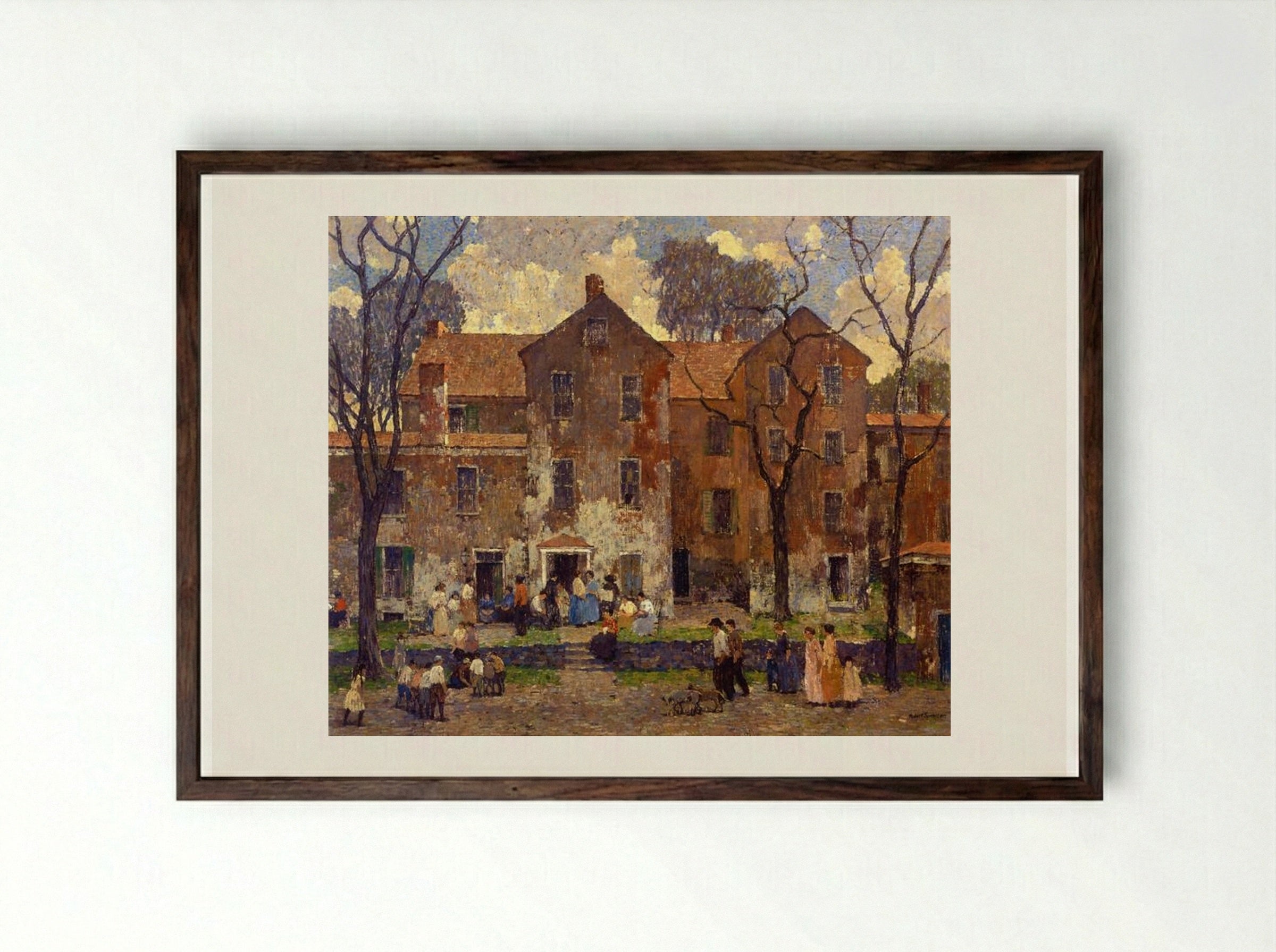 The Barracks - Robert Spencer - Framed Print Dark Wood