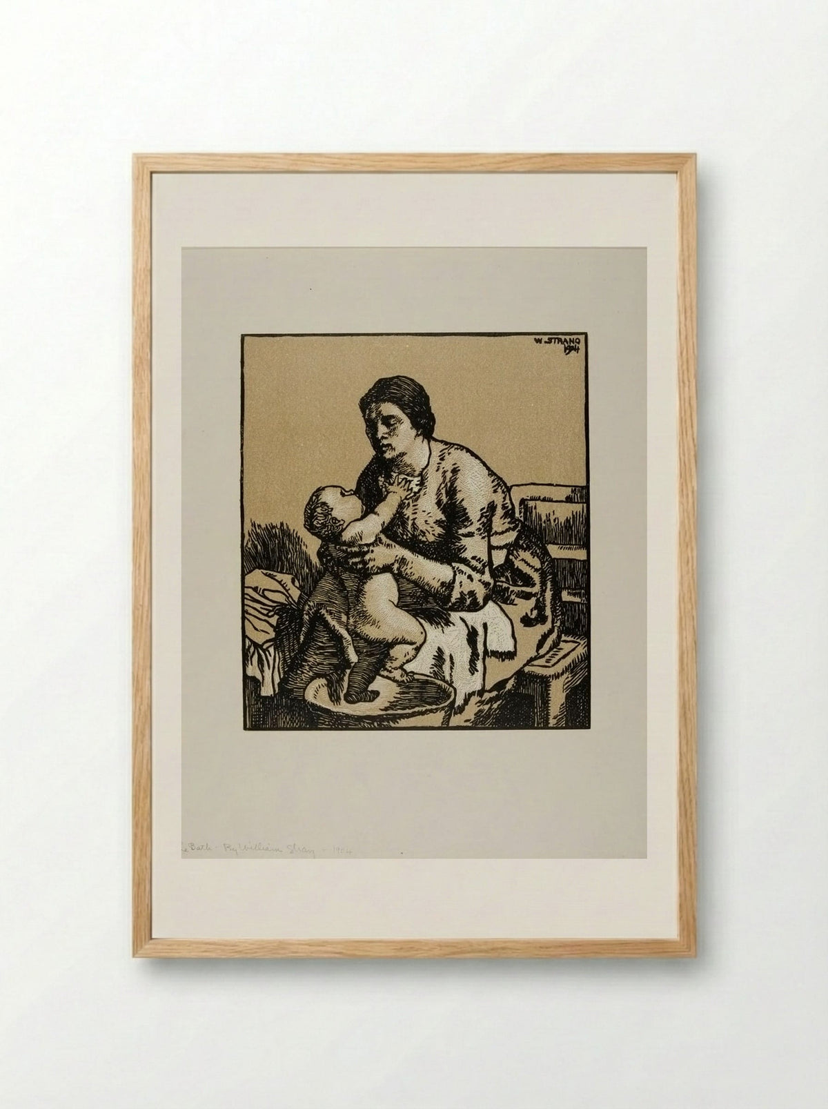 The Bath - William Strang - Framed Print Wood