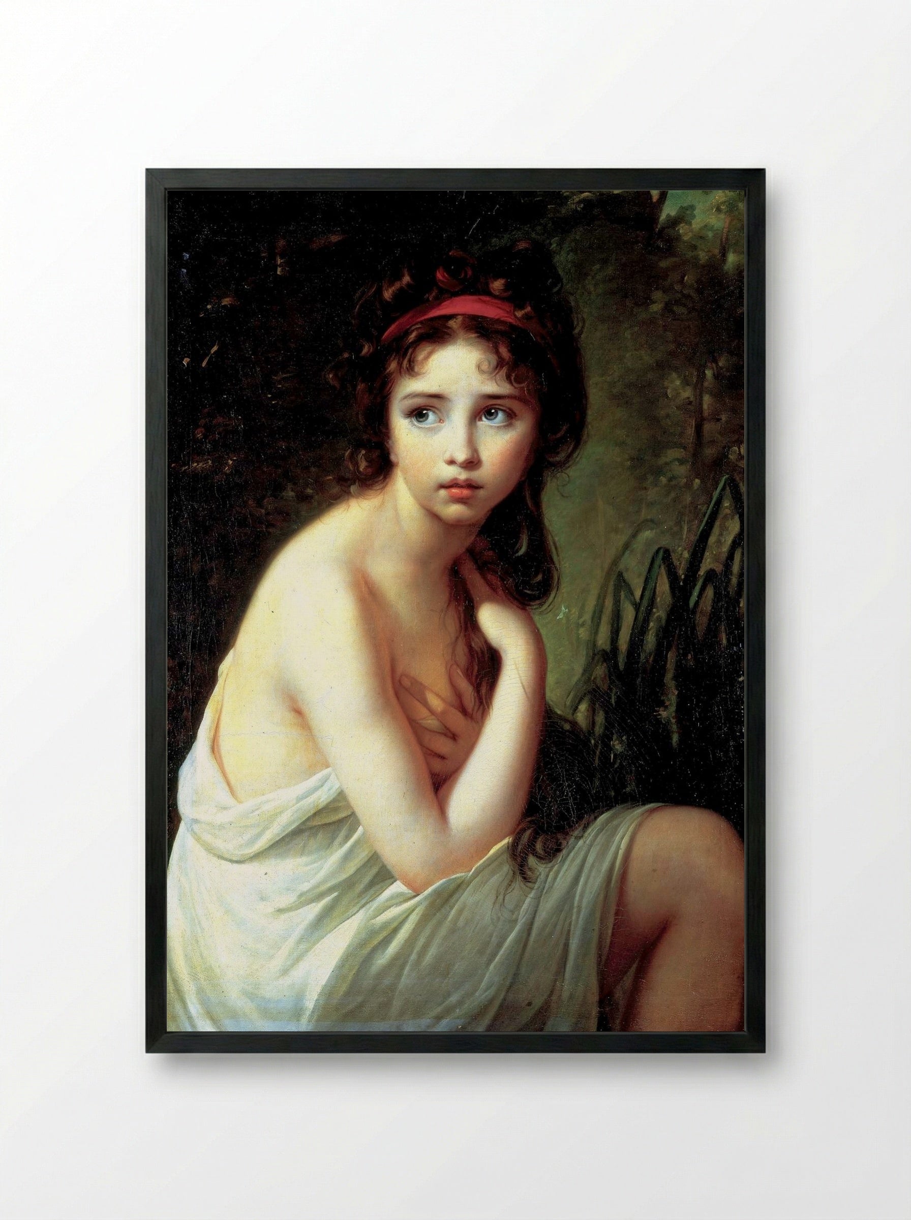The Bather - Louise Elisabeth Vigée Le Brun - Framed Print Black