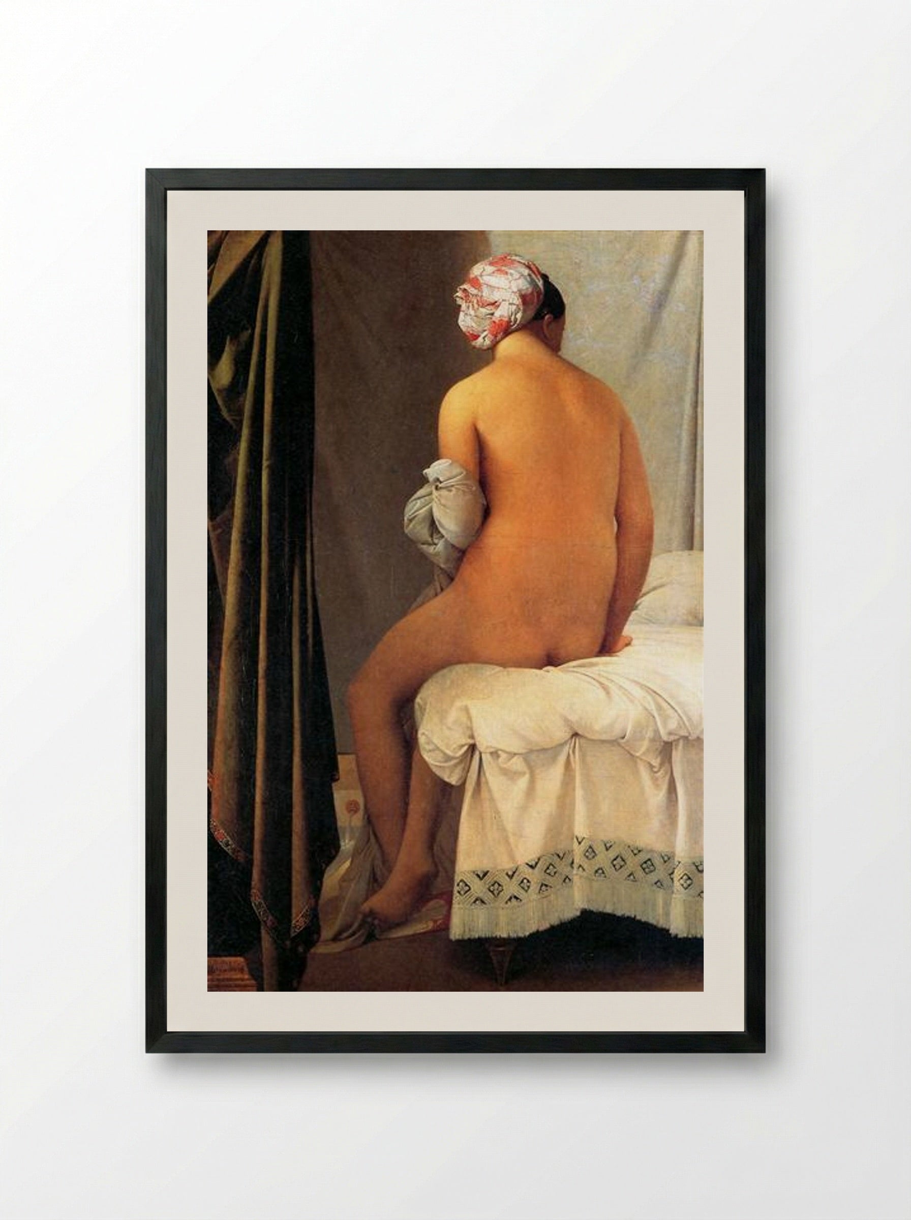 The Bather - Jean-Auguste-Dominique Ingres - Framed Print Black