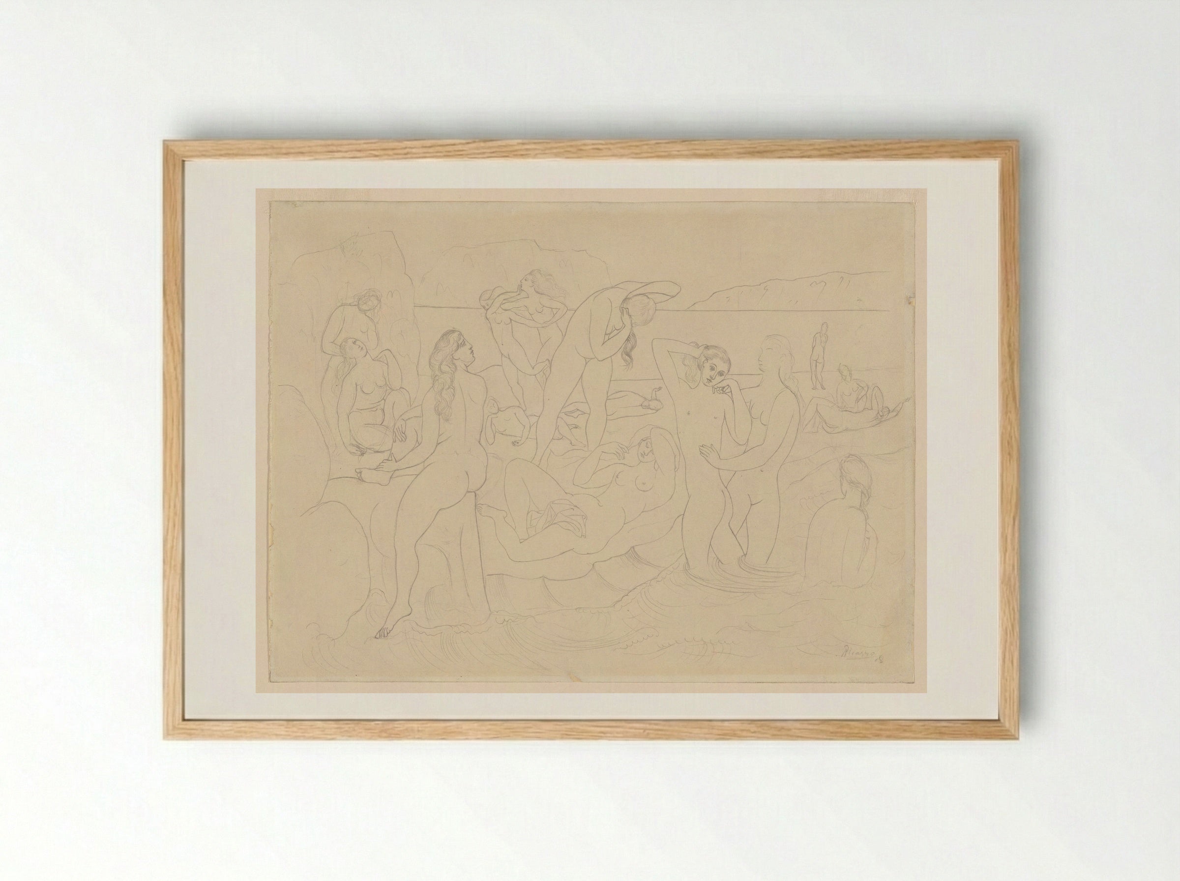 The Bathers - Pablo Picasso - Framed Print Wood