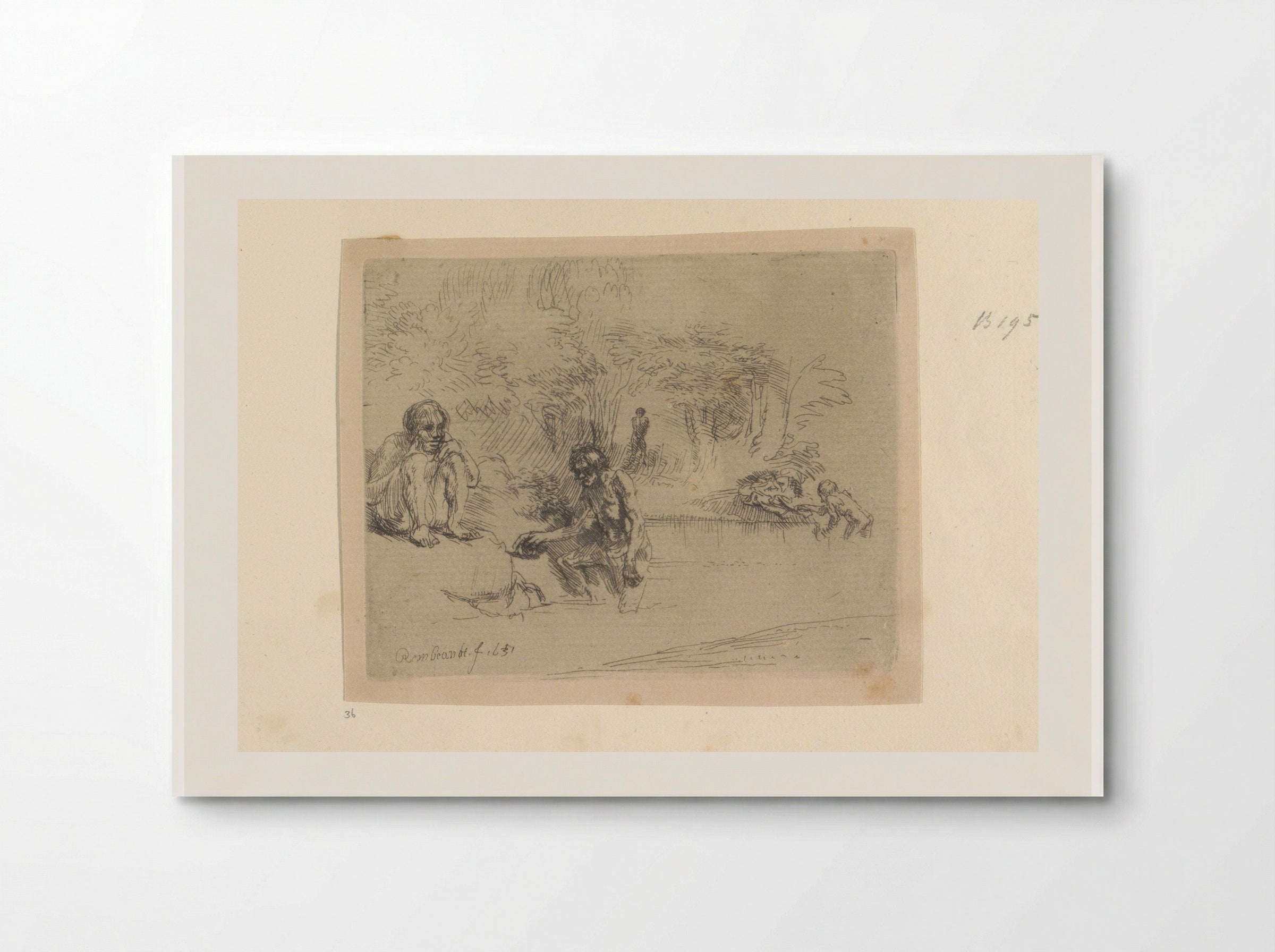 The Bathers - Rembrandt van Rijn - Poster