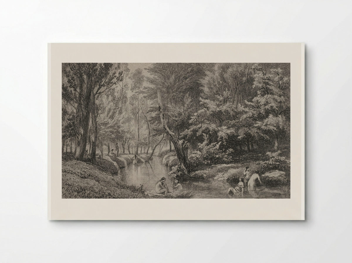 The Bathers - Charles-François Daubigny - Poster