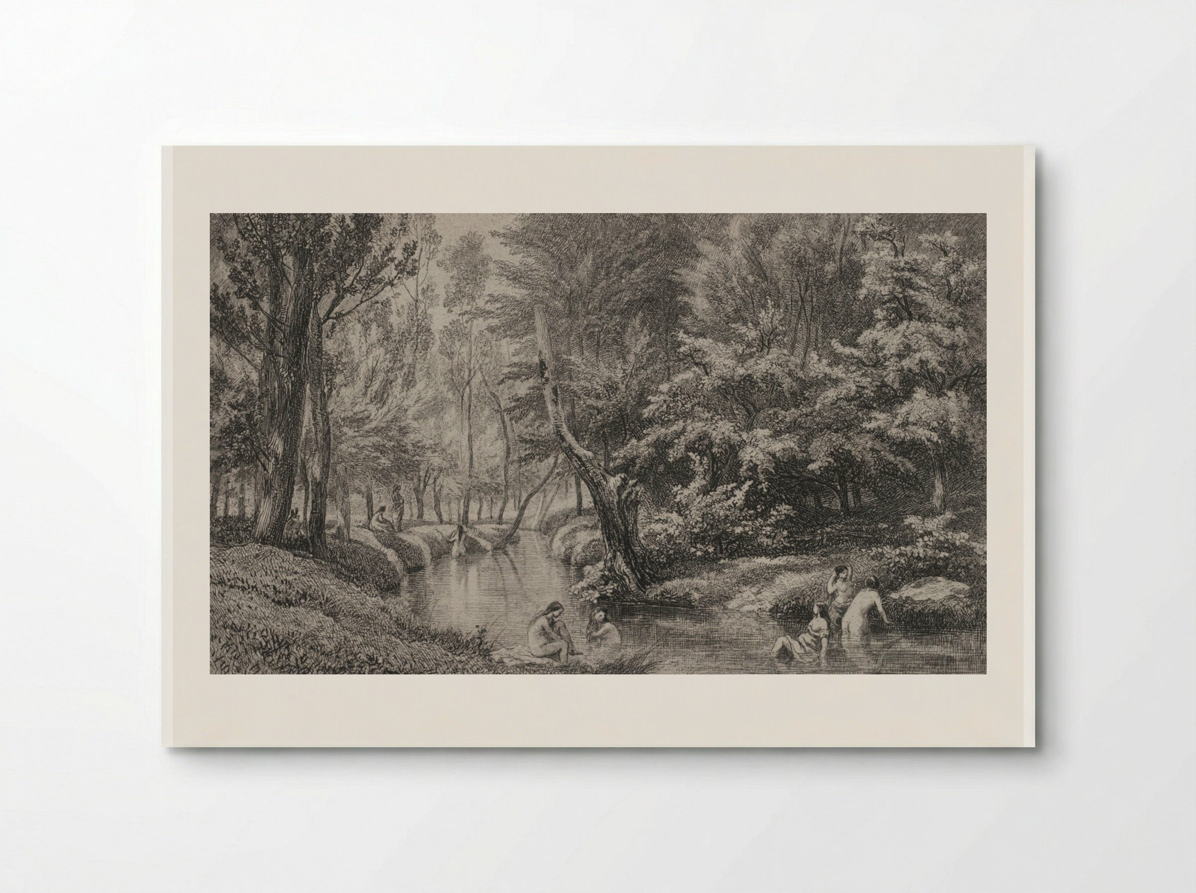 The Bathers - Charles-François Daubigny - Poster