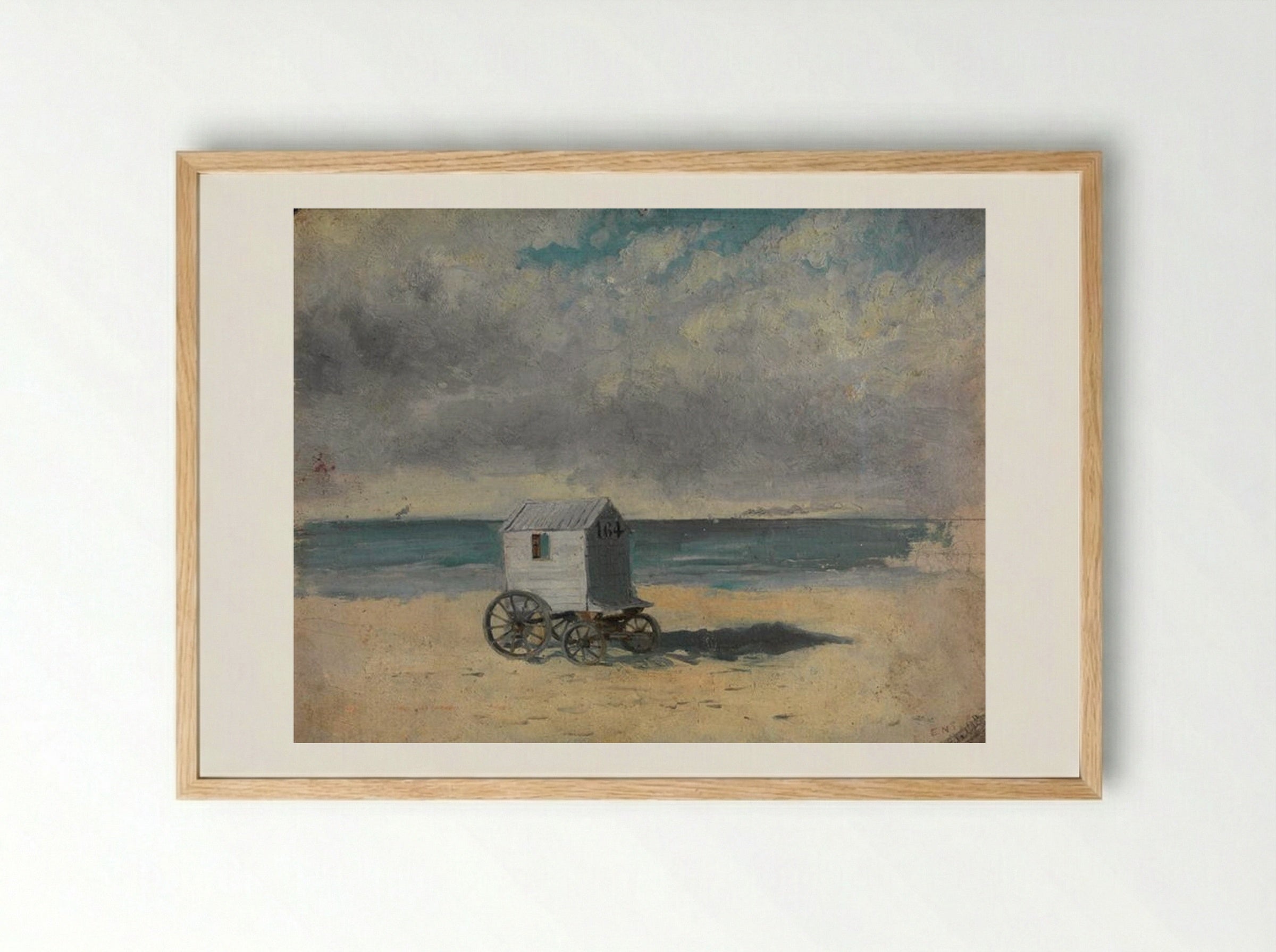 The Bathing Hut - James Ensor - Framed Print Wood