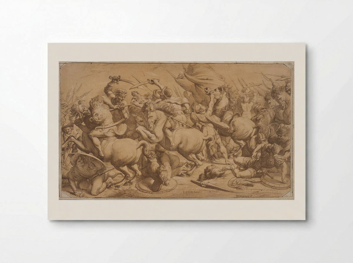 The Battle of Anghiari - Pierre-Nolasque Bergeret - Poster