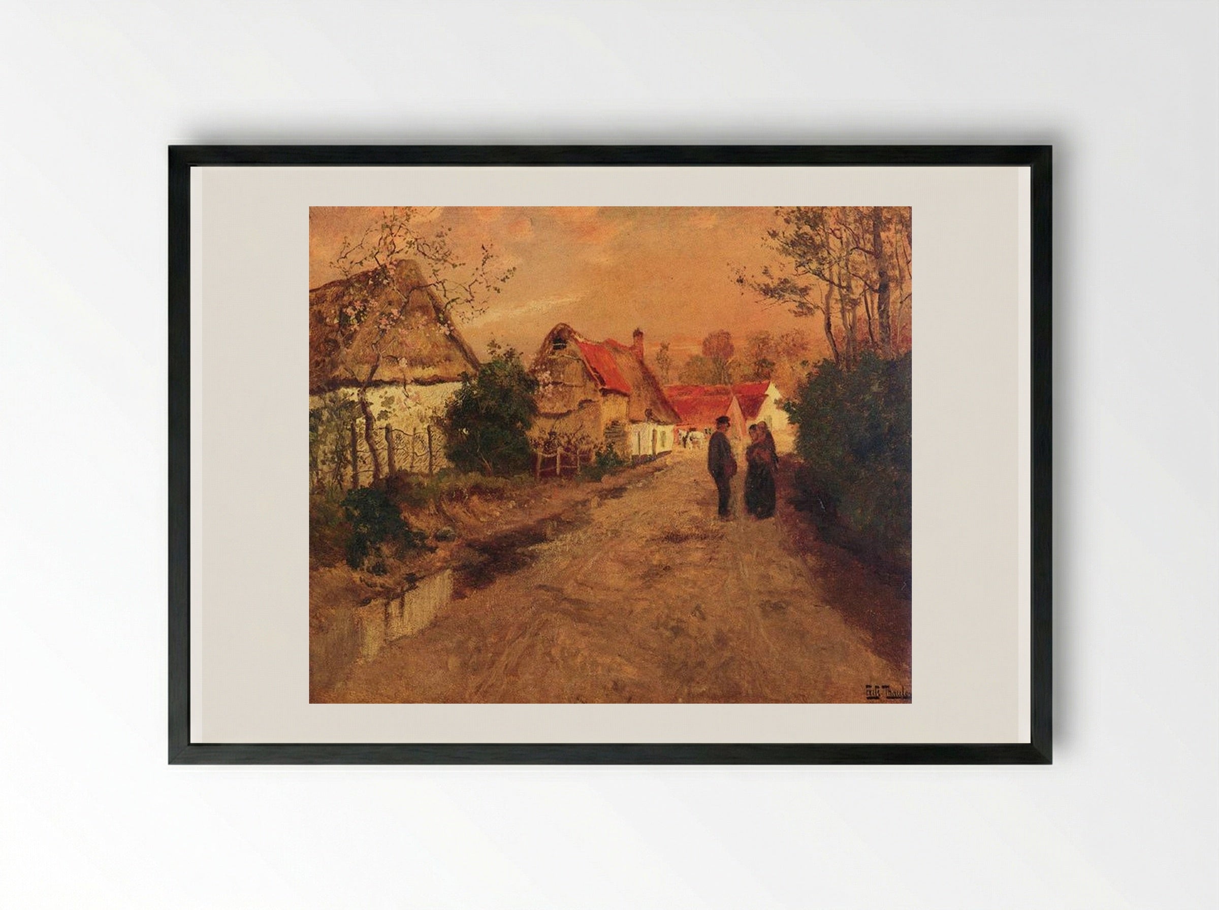 The Battle of Arques, Normandy - Frits Thaulow - Framed Print Black