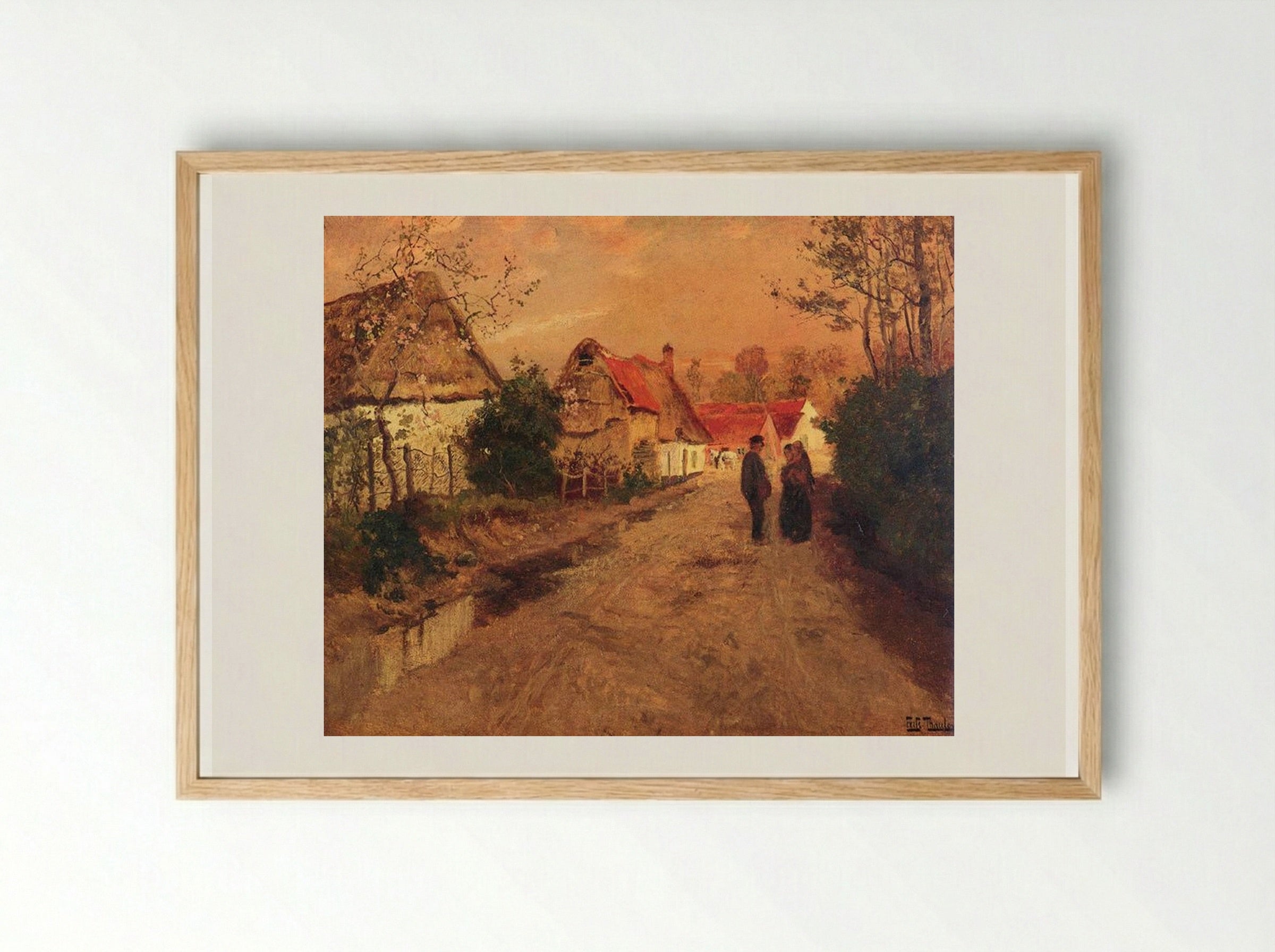 The Battle of Arques, Normandy - Frits Thaulow - Framed Print Wood