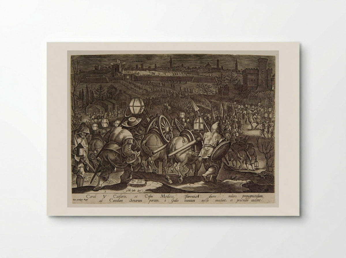 The Battle of Camolia and Siena - Philips Galle - Poster