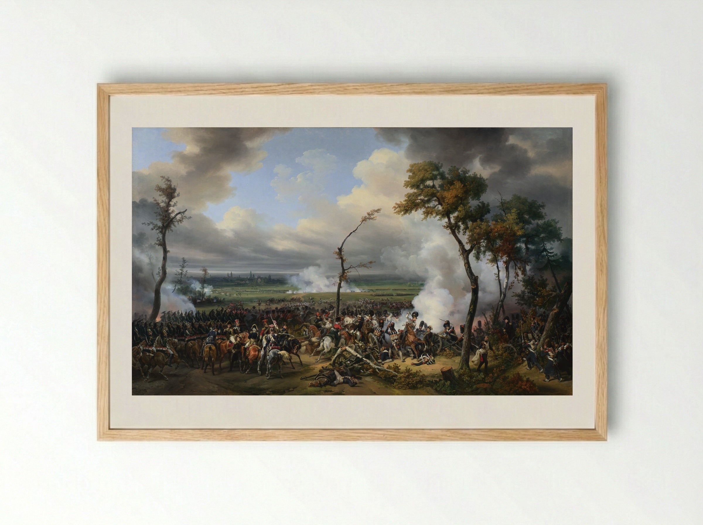 The Battle of Hanau - Horace Vernet - Framed Print Wood