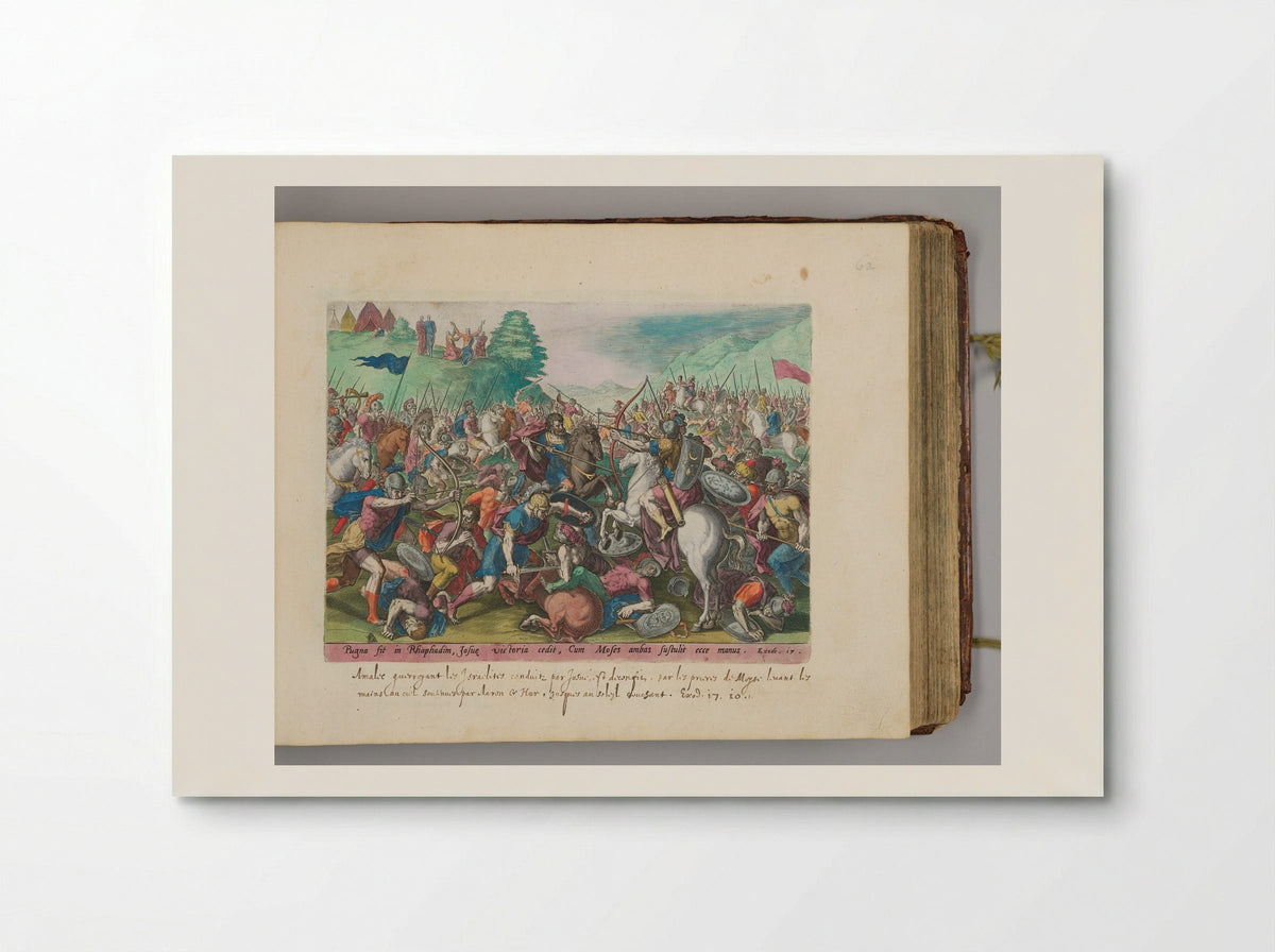 The Battle of Joshua against the Amalekites - Johann Sadeler I - Poster
