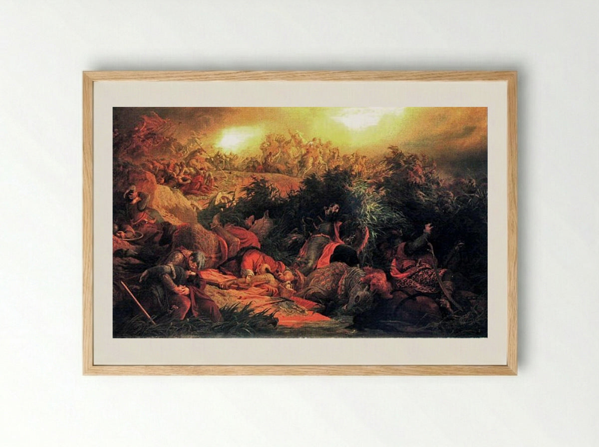 The Battle of Mohács - Bertalan Székely - Framed Print Wood