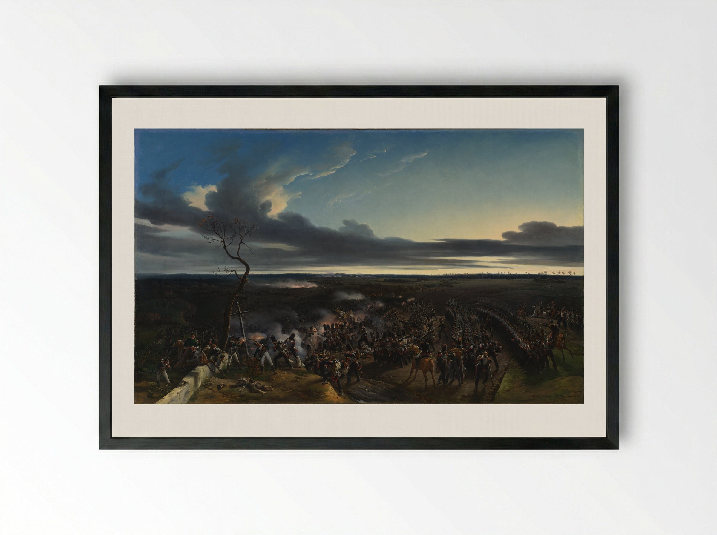 The Battle of Montmirail - Horace Vernet - Framed Print Black