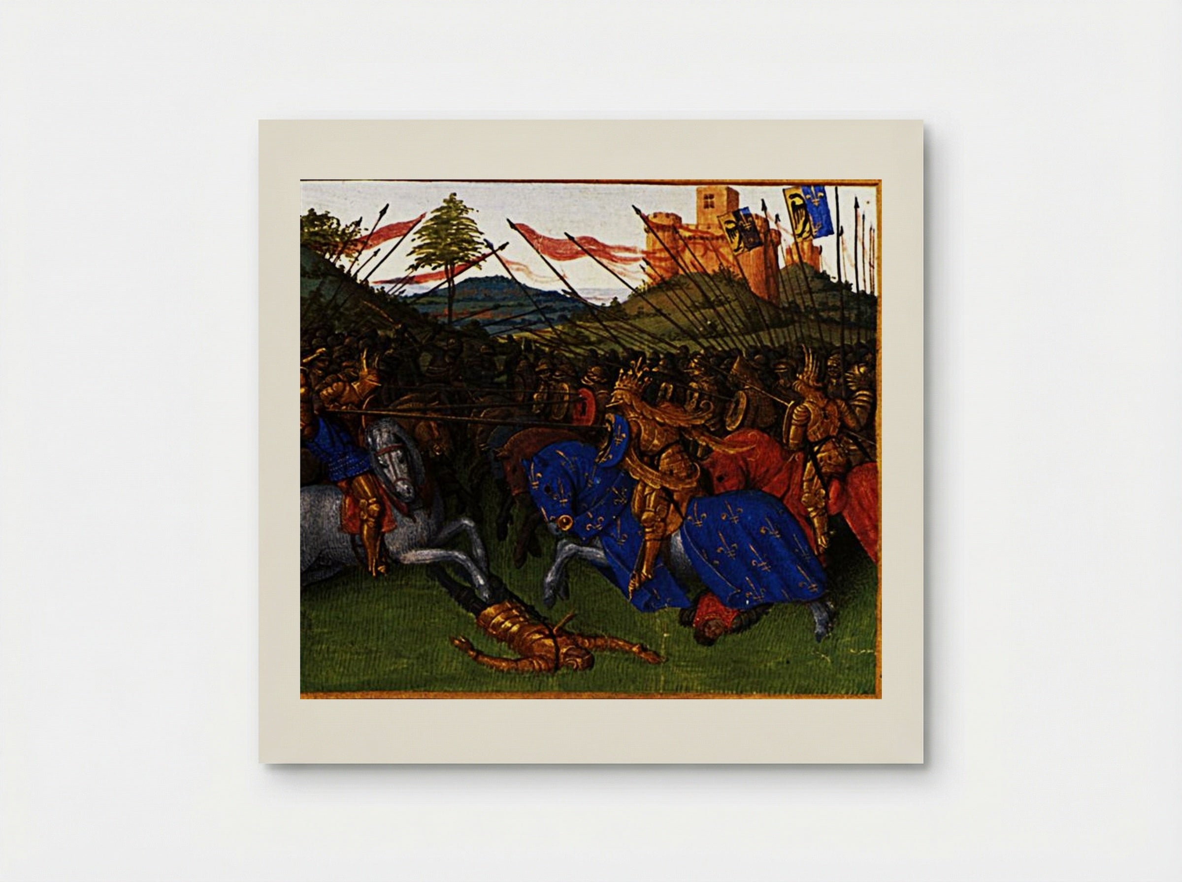 The Battle of Roncevaux Pass - Jean Fouquet - Poster