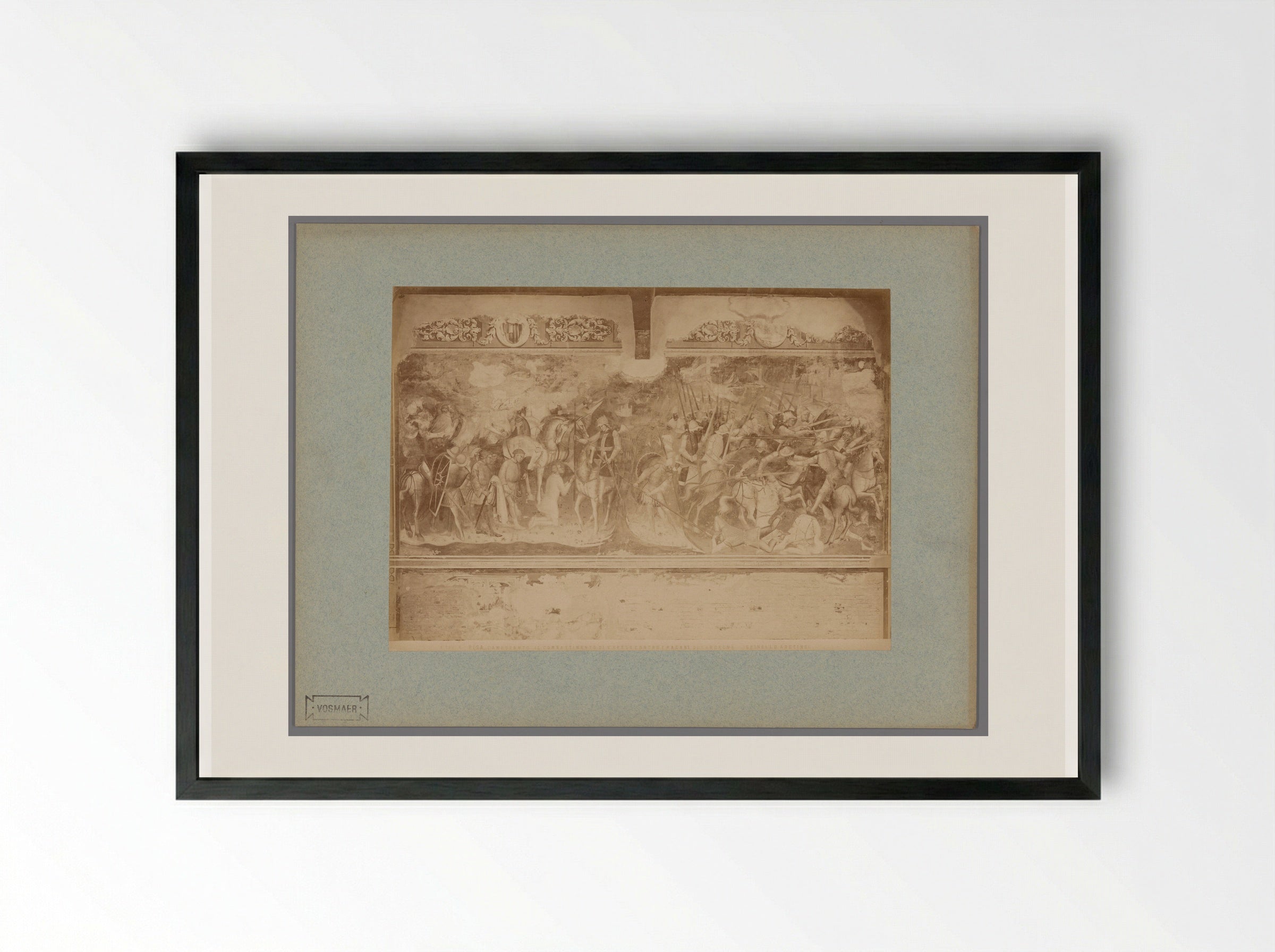 The Battle of Saint Ephysius - Fratelli Alinari - Framed Print Black