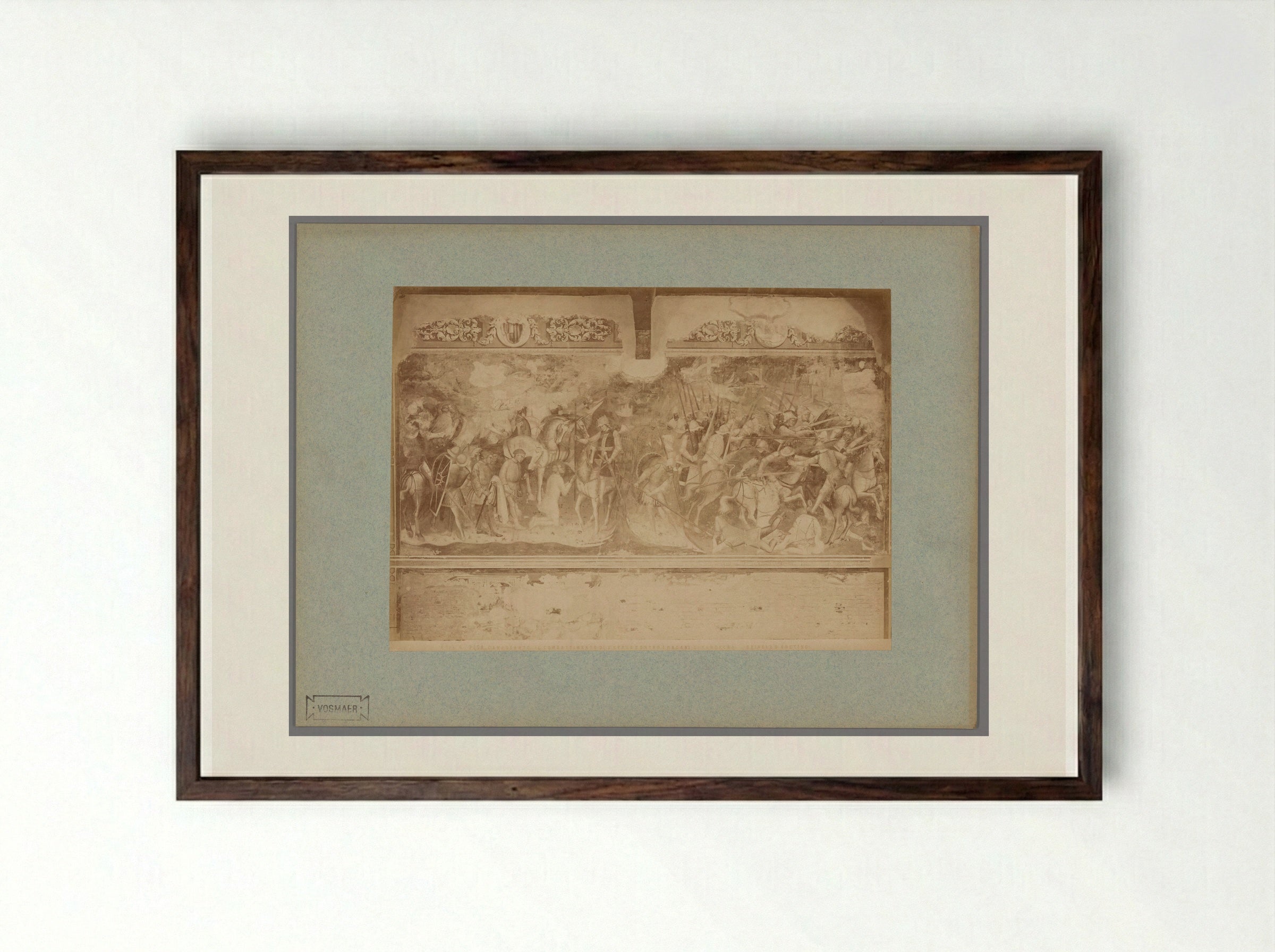 The Battle of Saint Ephysius - Fratelli Alinari - Framed Print Dark Wood