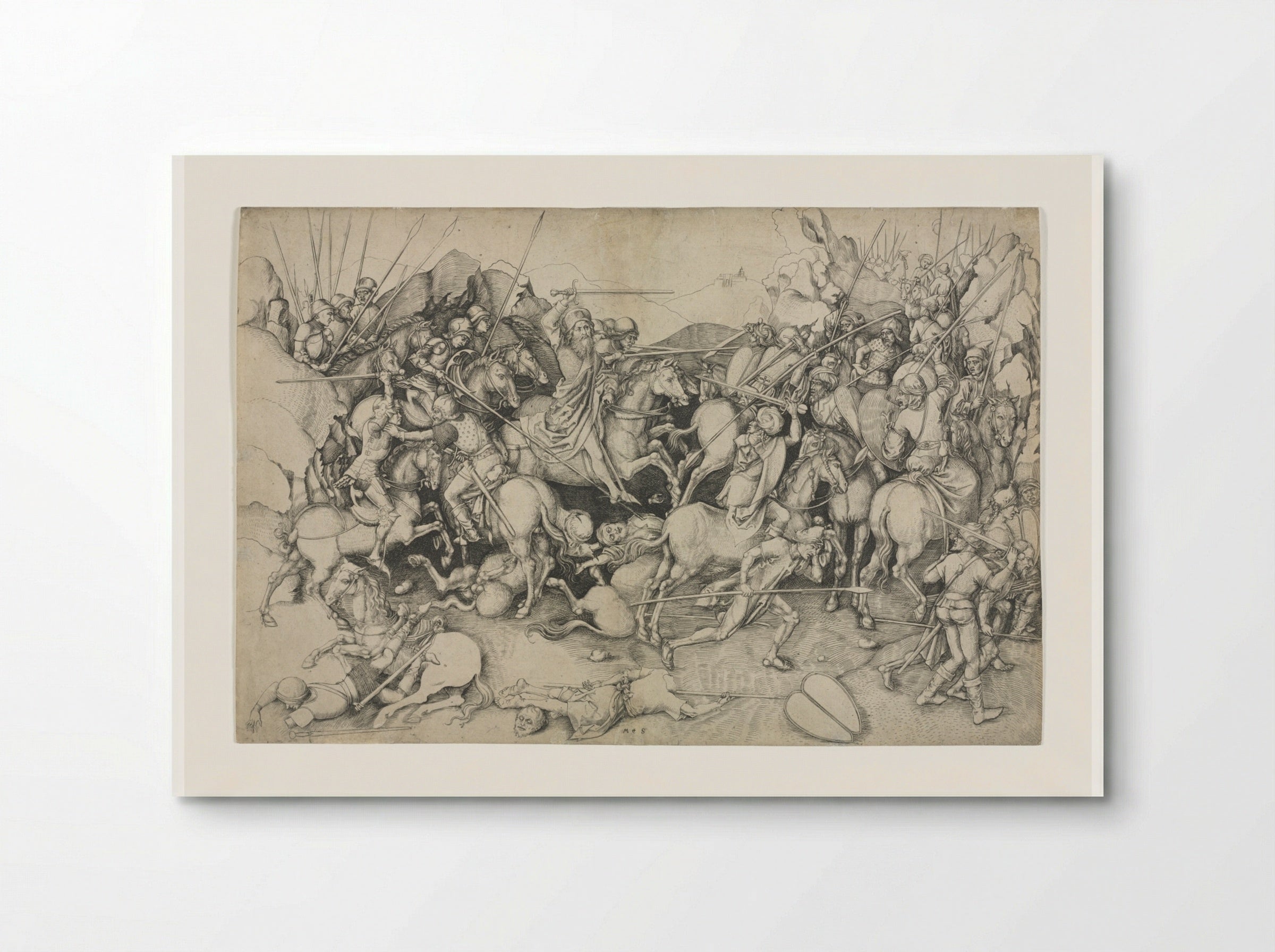 The Battle of St. James the Greater at Clavijo - Martin Schongauer - Poster