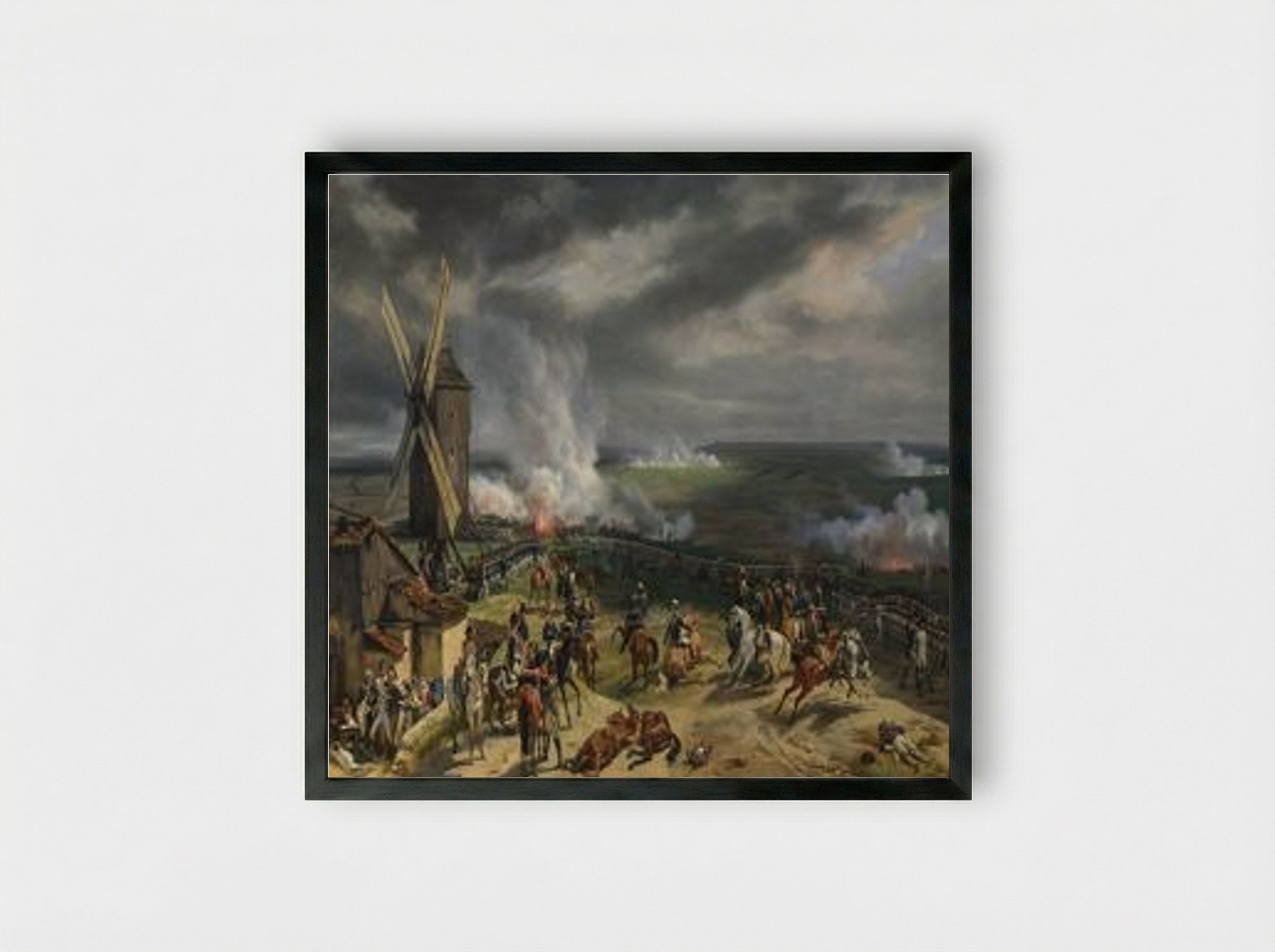 The Battle of Valmy (September 20th 1792) - Horace Vernet - Framed Print Black