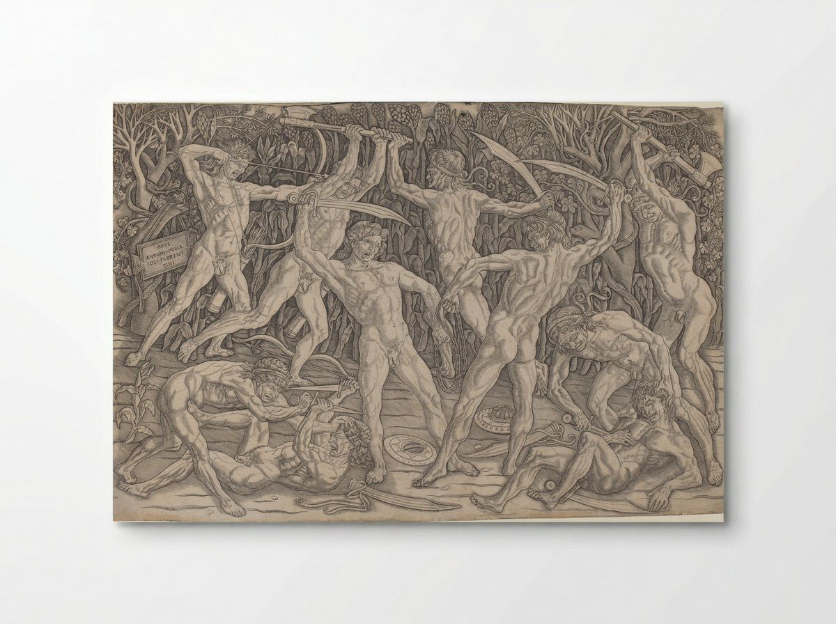 The Battle of the Nudes - Antonio Pollaiuolo - Poster