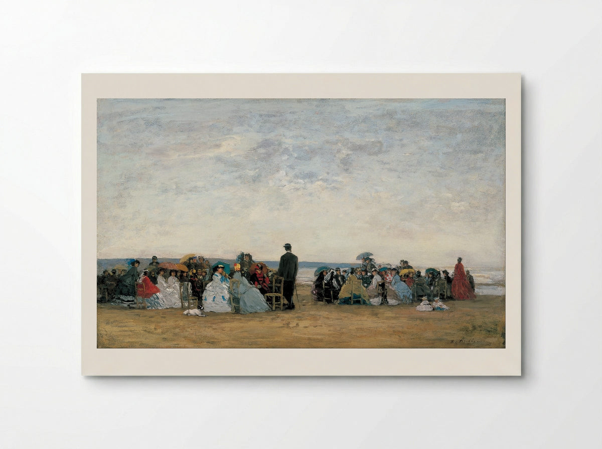 The Beach at Trouville - Eugène Boudin - Poster
