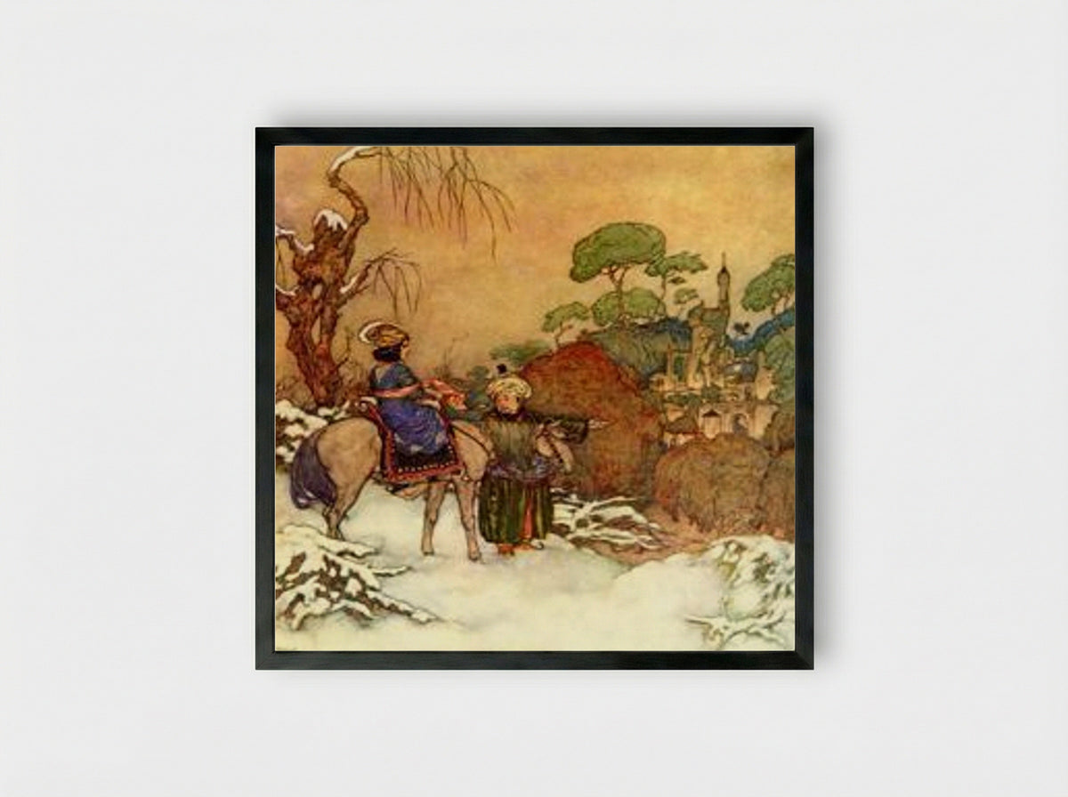 The Beast's Castle - Edmund Dulac - Framed Print Black