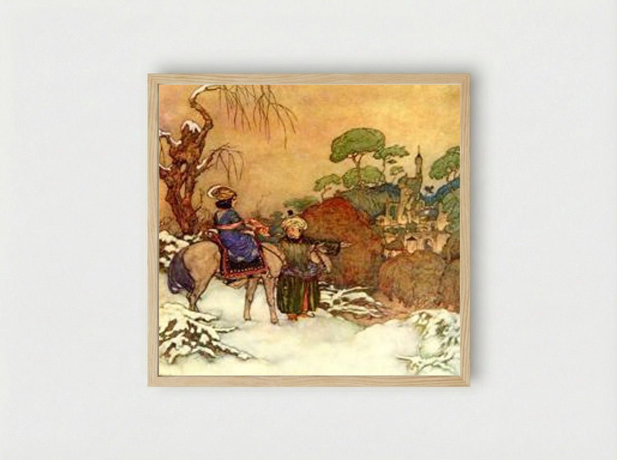 The Beast's Castle - Edmund Dulac - Framed Print Wood
