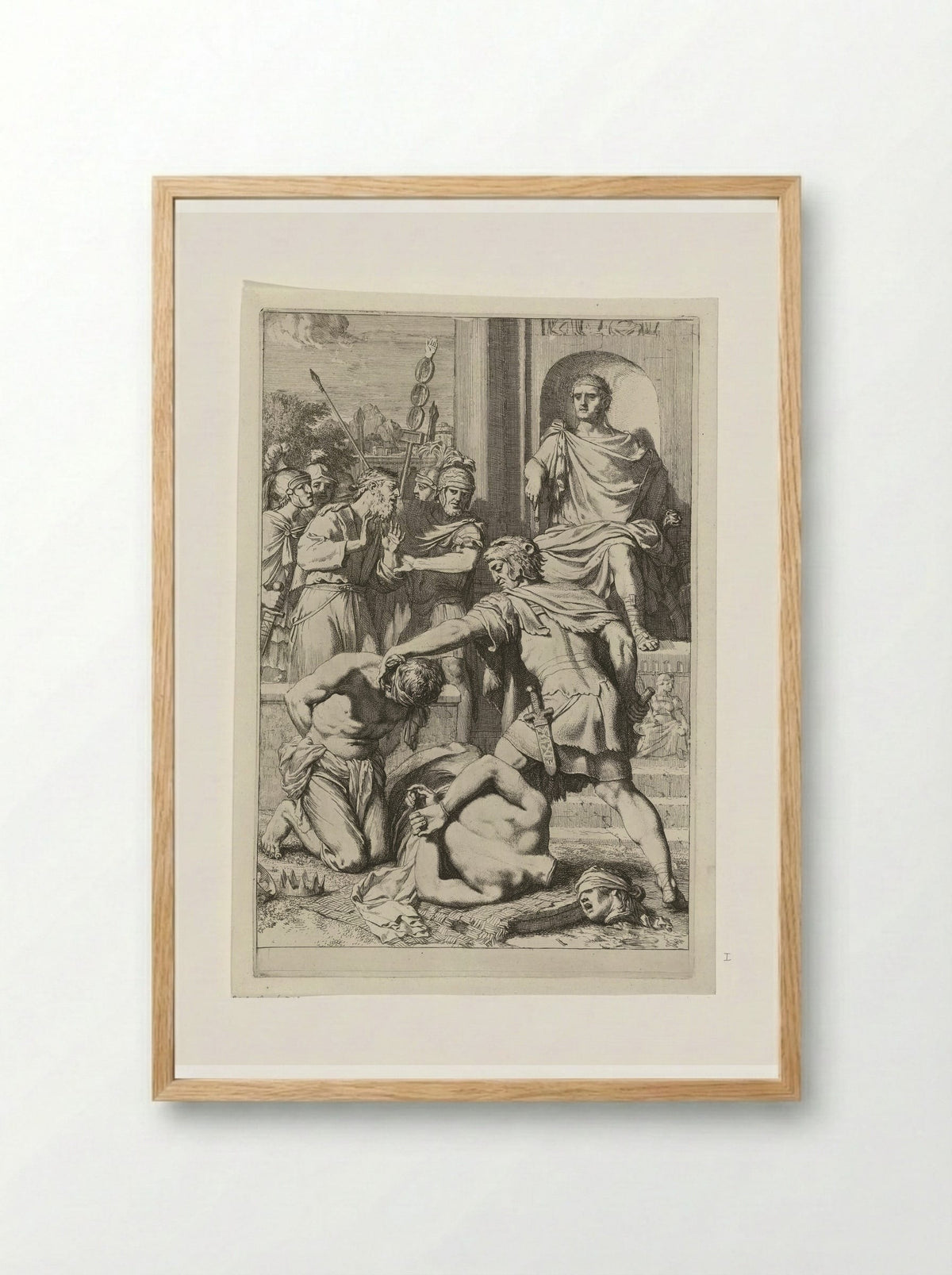 The Beheading of Two Kings by Order of a Roman Emperor - Gerard de Lairesse - Framed Print Wood