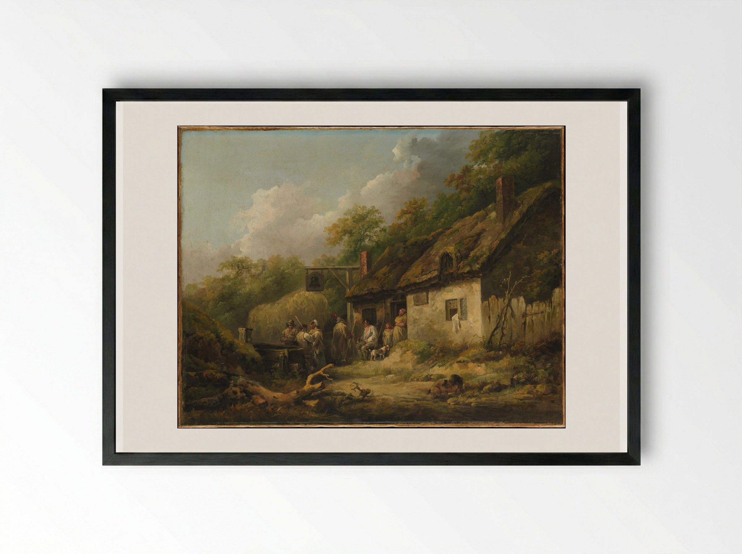 The Bell Inn - George Morland - Framed Print Black