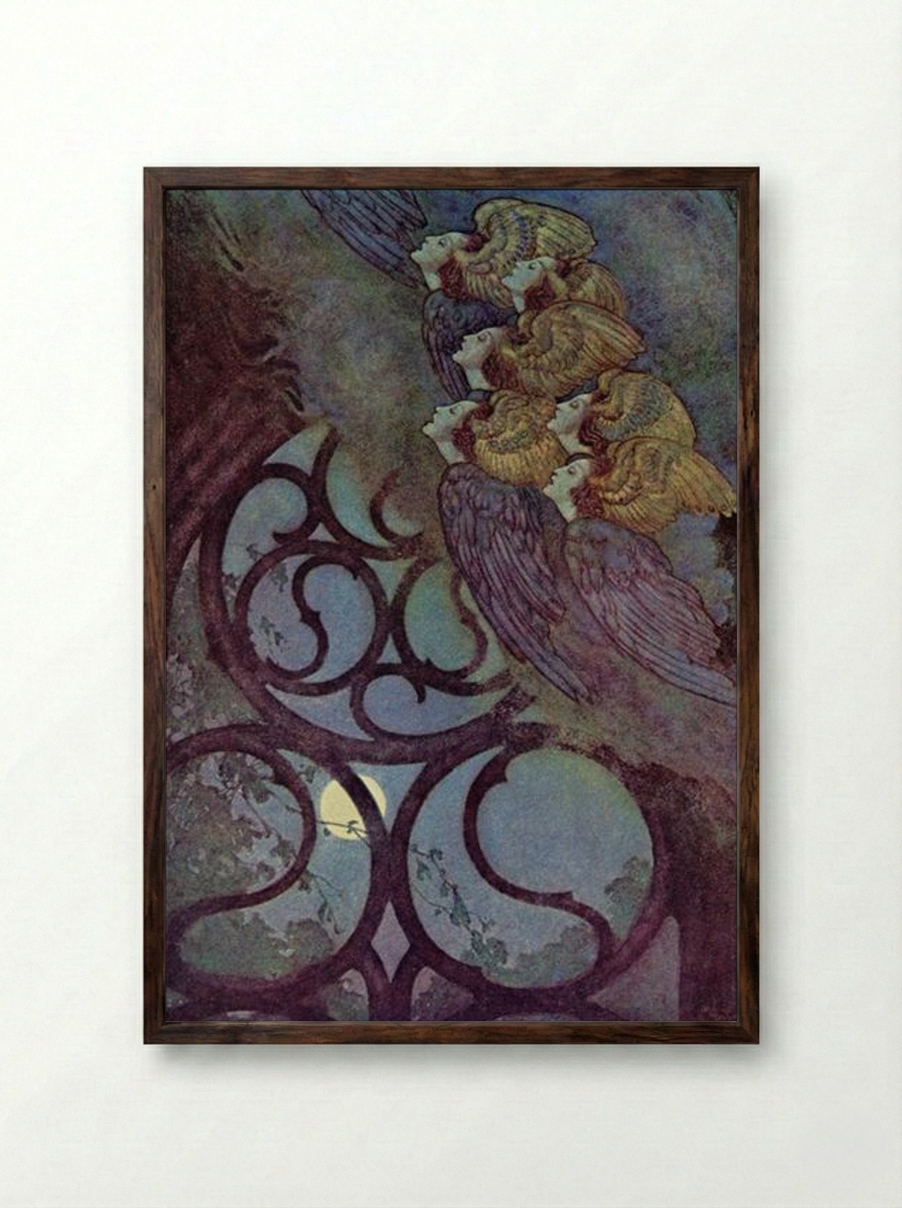 The Bells - Edmund Dulac - Framed Print Dark Wood