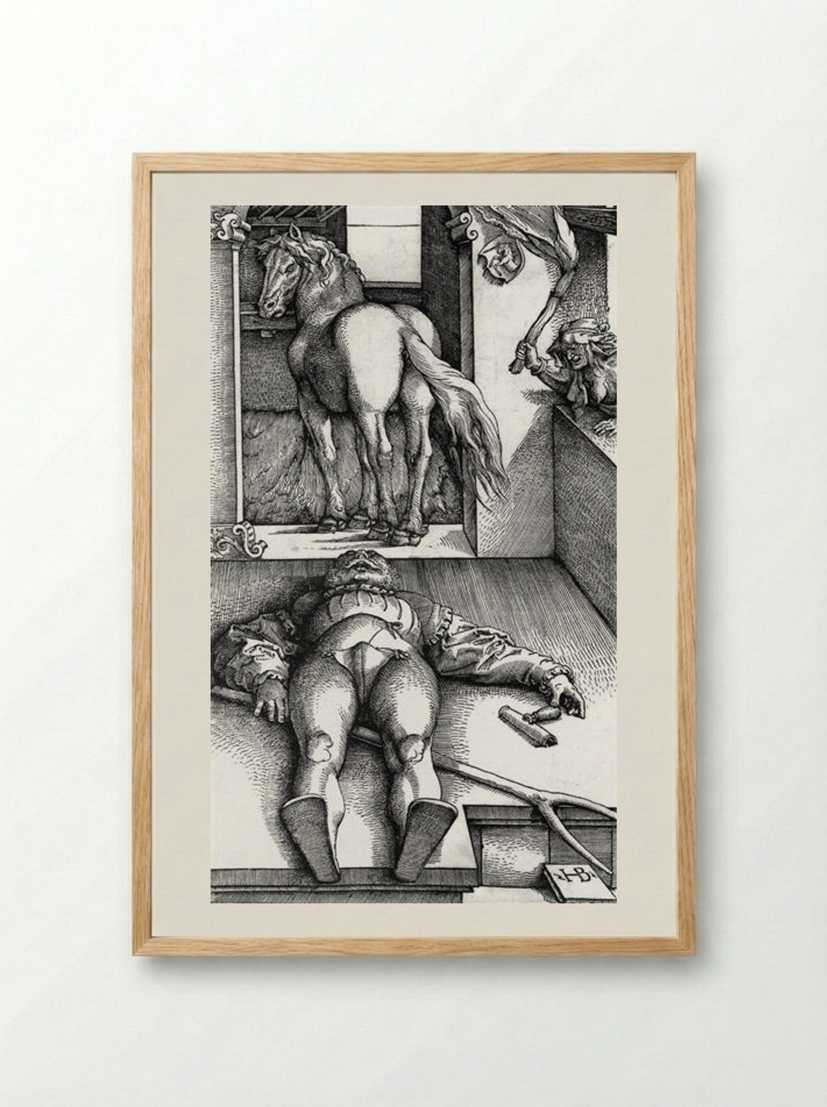 The Bewitched Groom - Hans Baldung Grien - Framed Print Wood