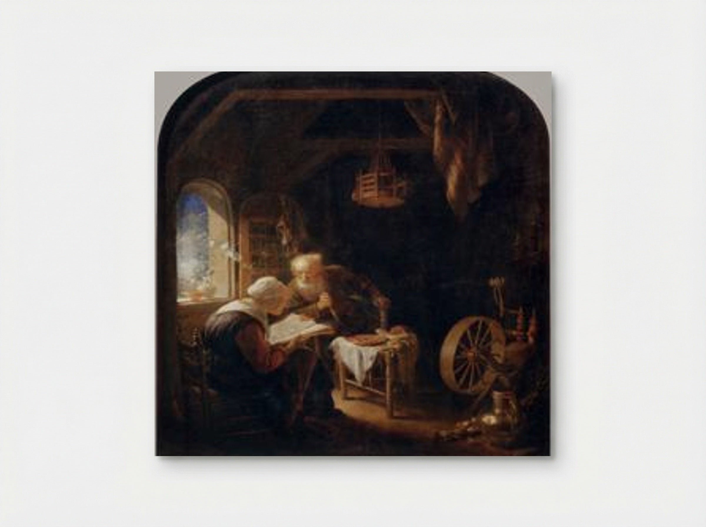 The Bible Lesson, or Anne and Tobias - Gerrit Dou - Poster