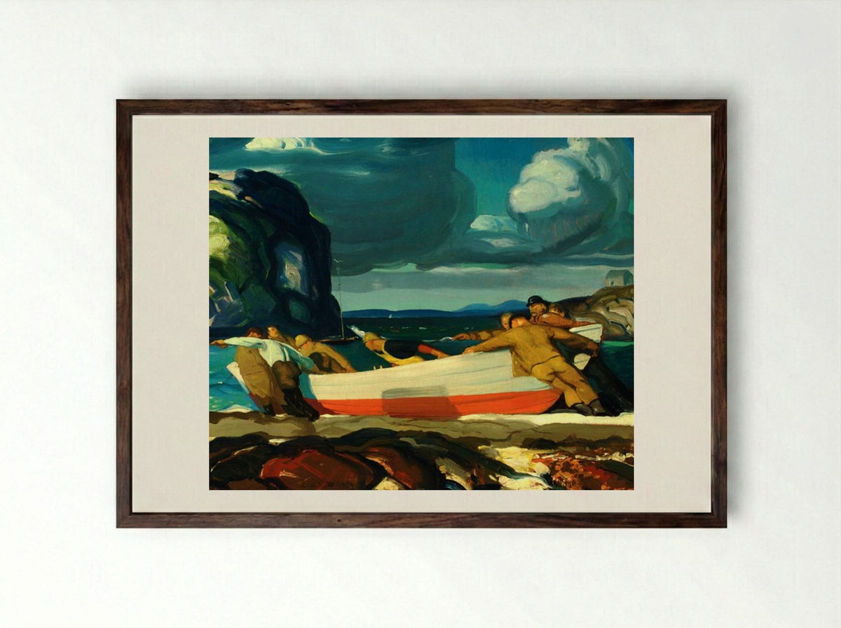 The Big Dory - George Bellows - Framed Print Dark Wood