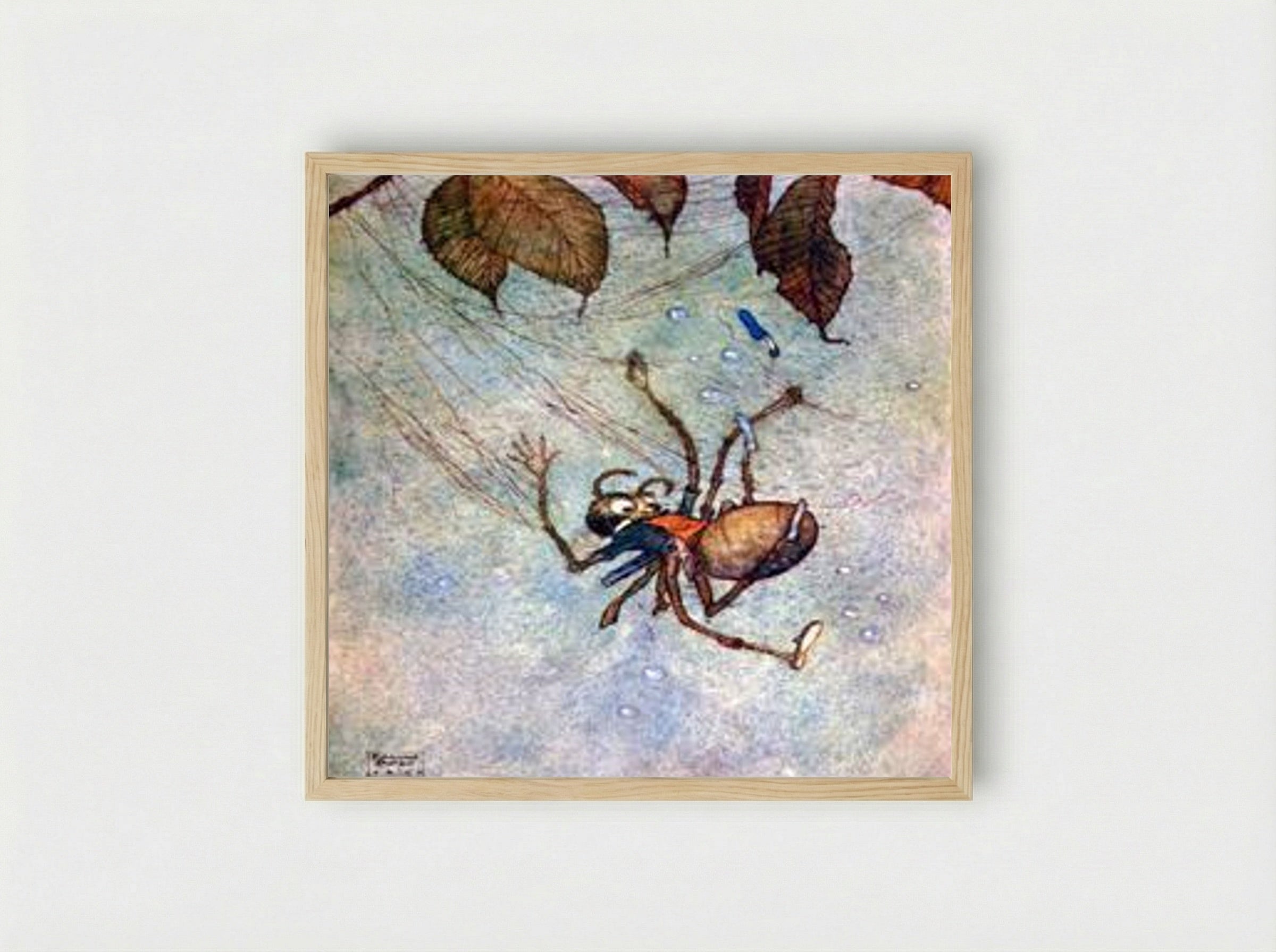 The Big Spider's Diamonds - Florence Harrison - Framed Print Wood