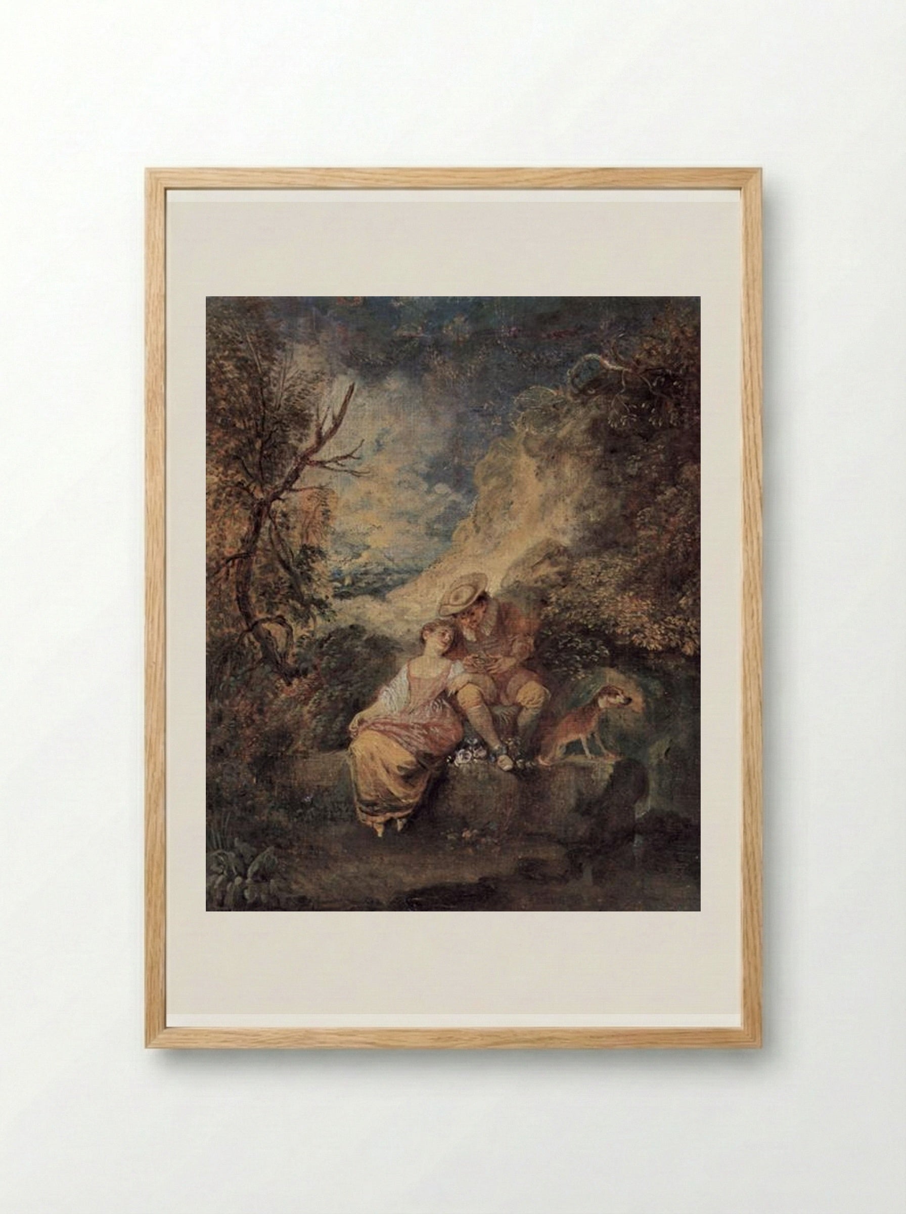 The Bird Nester - Antoine Watteau - Framed Print Wood