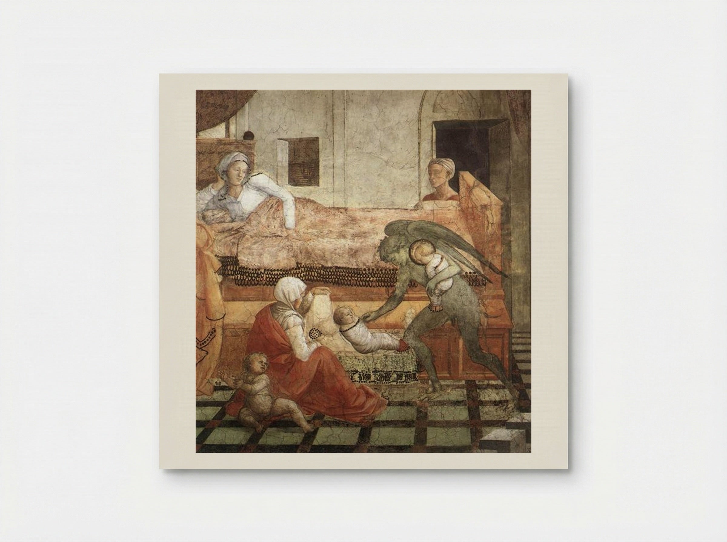 The Birth and Infancy of St. Stephen (detail) - Filippo Lippi - Poster