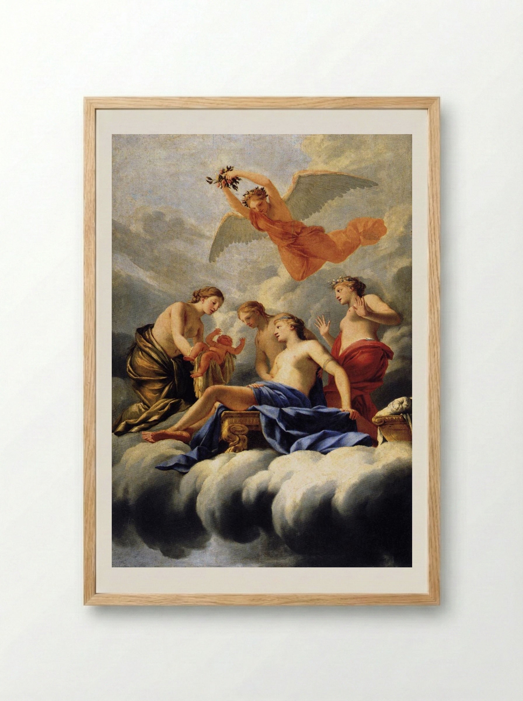 The Birth of Cupid - Eustache Le Sueur - Framed Print Wood