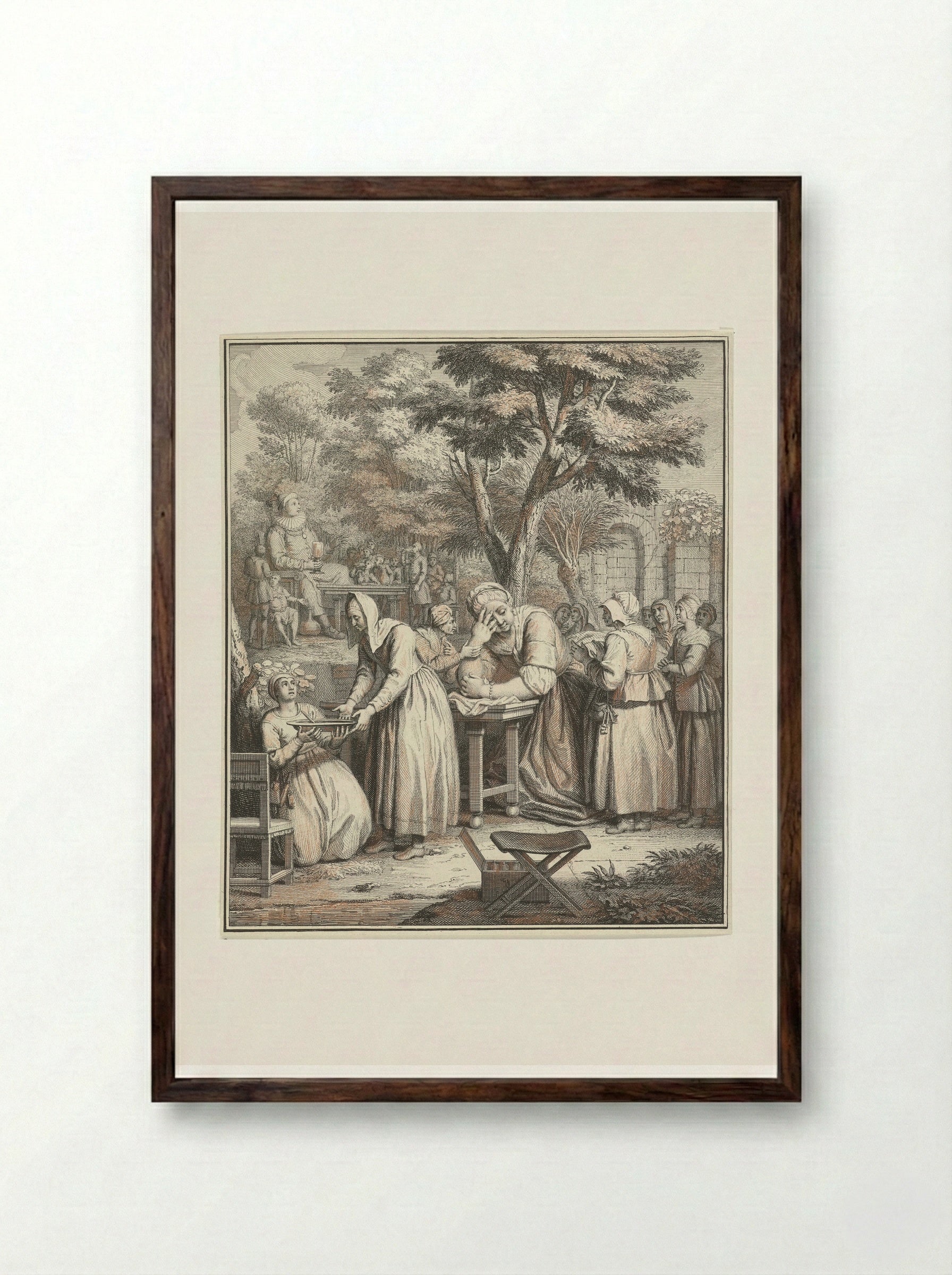 The Birth of Pantagruel - Jacob Folkema - Framed Print Dark Wood