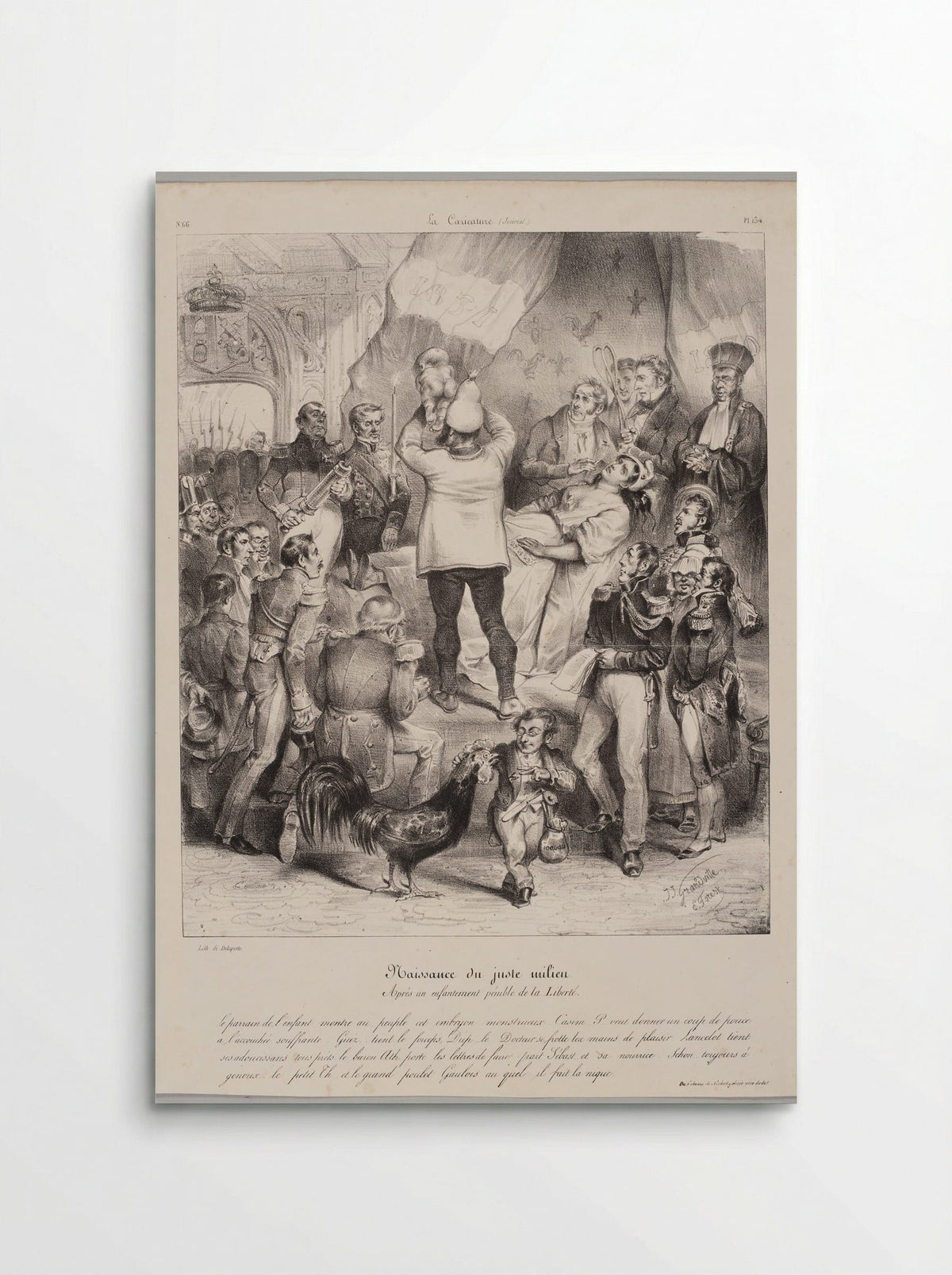 The Birth of the Juste Milieu - Eugène Hippolyte Forest - Poster