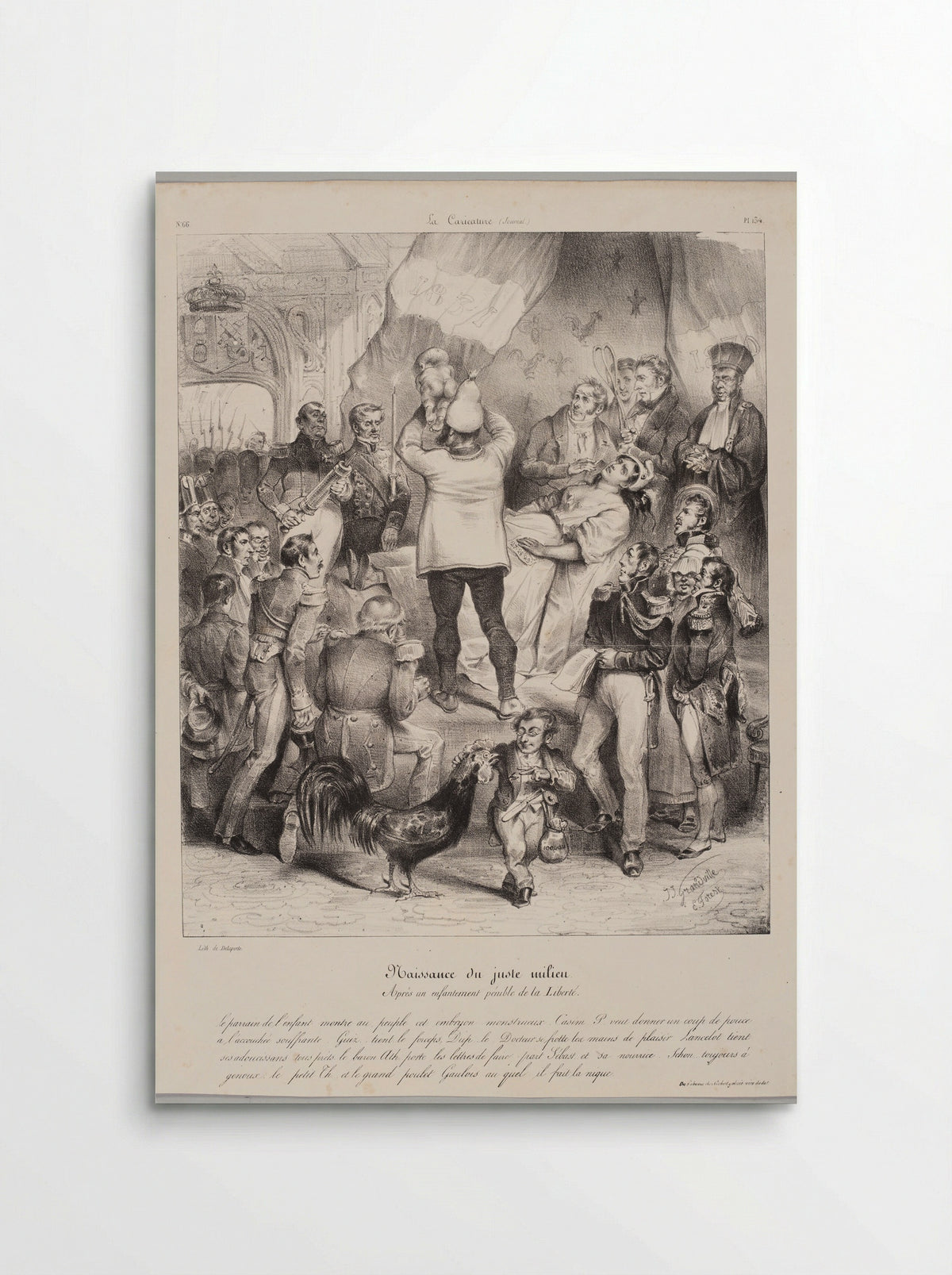 The Birth of the Juste Milieu - Eugène Hippolyte Forest - Poster