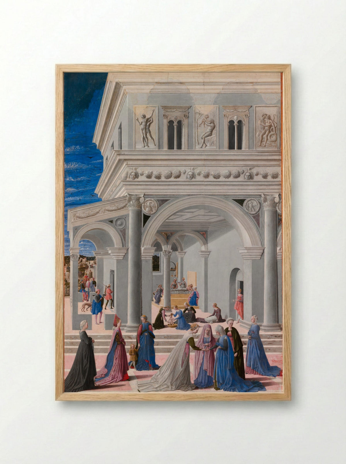 The Birth of the Virgin - Fra Carnevale - Framed Print Wood