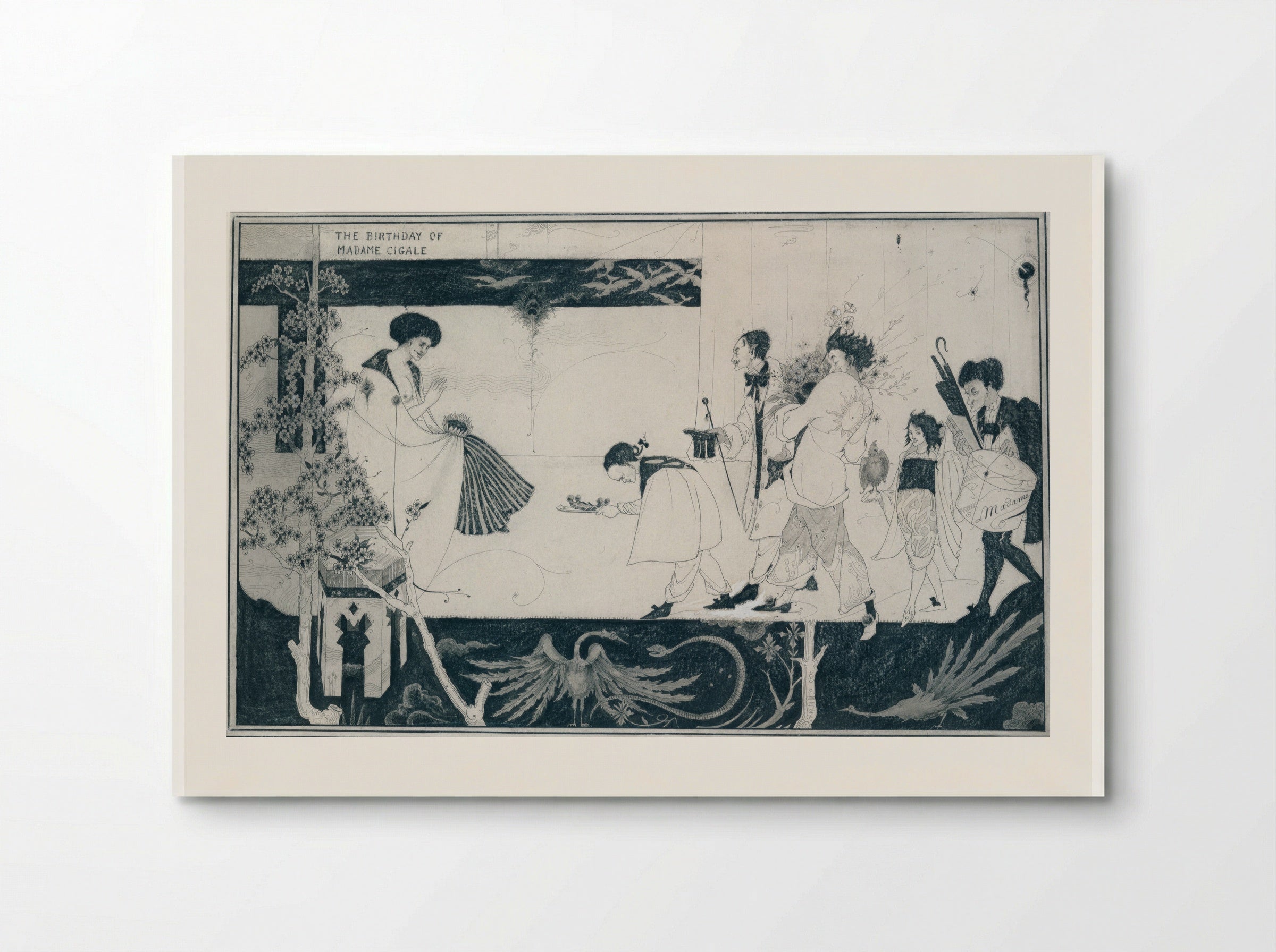 The Birthday of Madame Cigale - Aubrey Vincent Beardsley - Poster